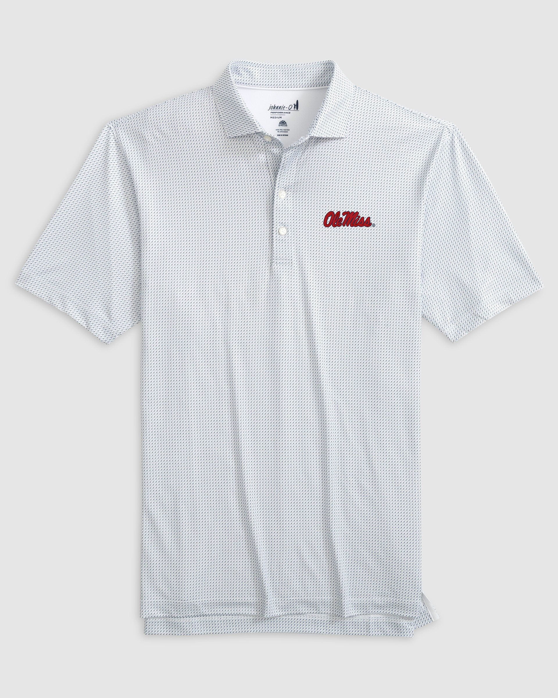 Ole Miss Tee Time Printed Performance Jersey Polo
