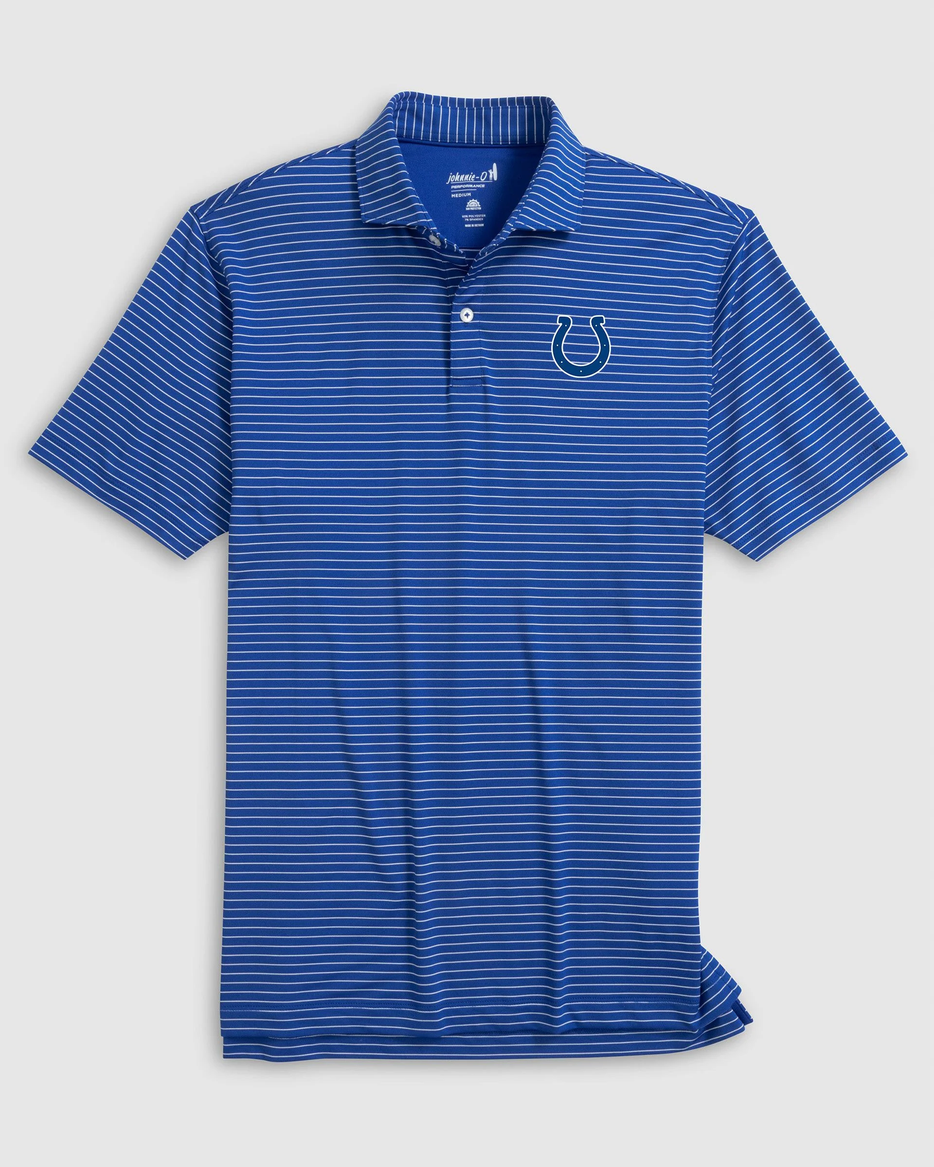 Indianapolis Colts Beau Striped Performance Jersey Polo