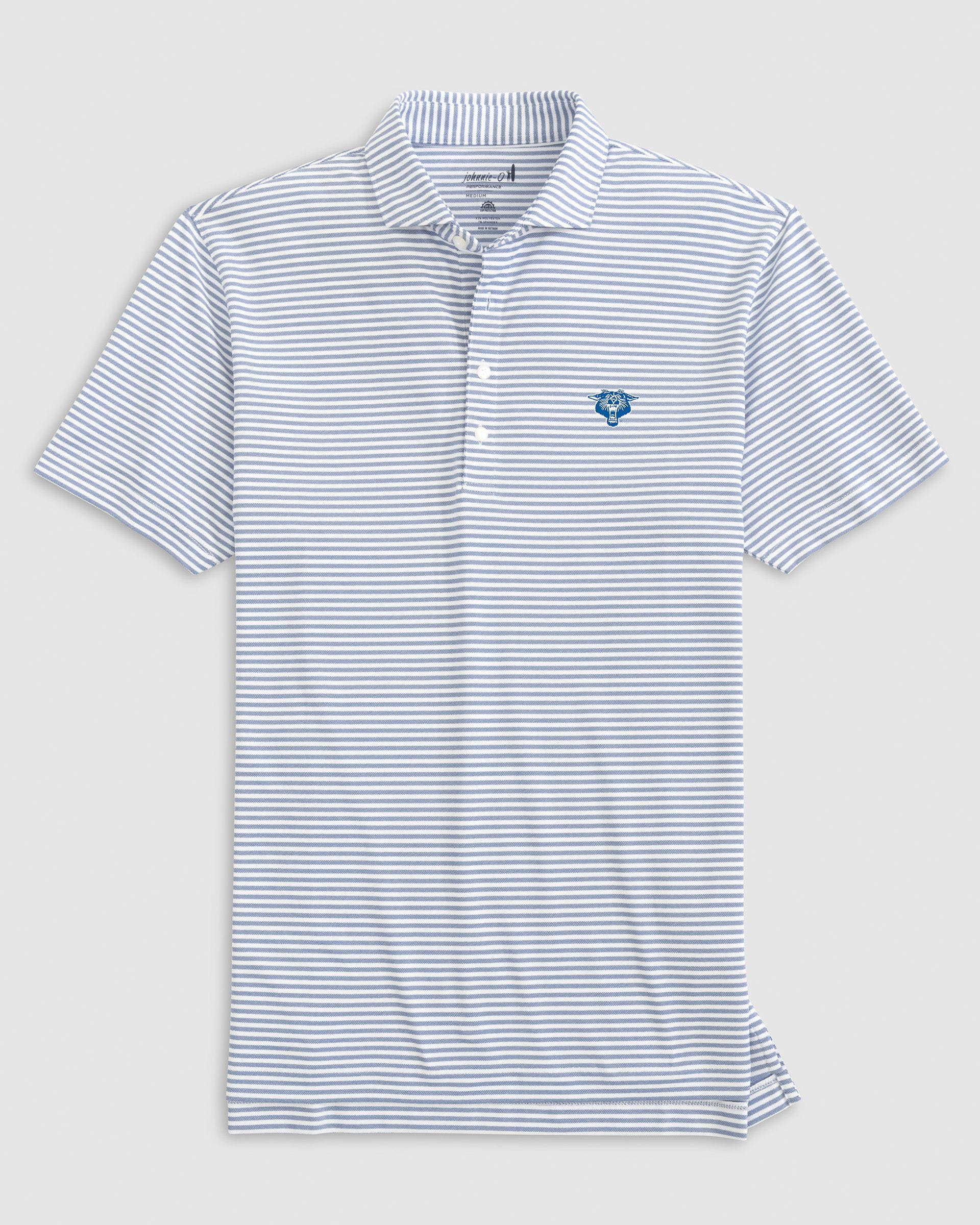 Kentucky Stetsons Striped Performance Mesh Polo - Vintage Logo