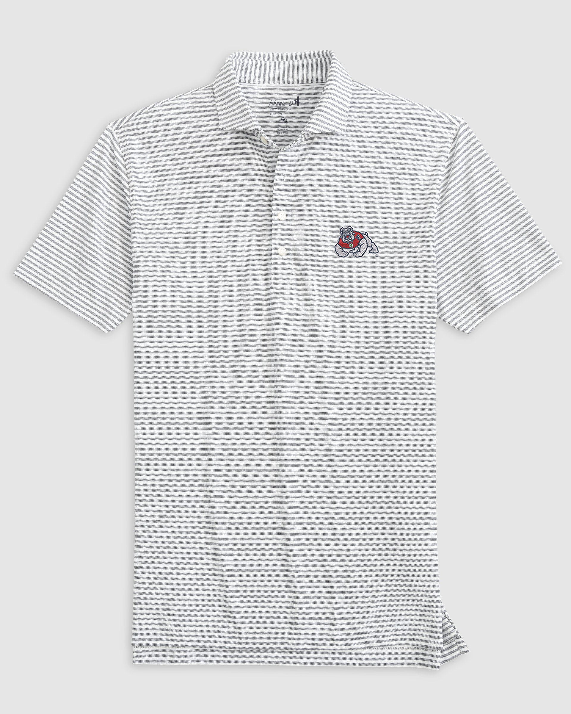 Fresno Stetsons Striped Performance Mesh Polo