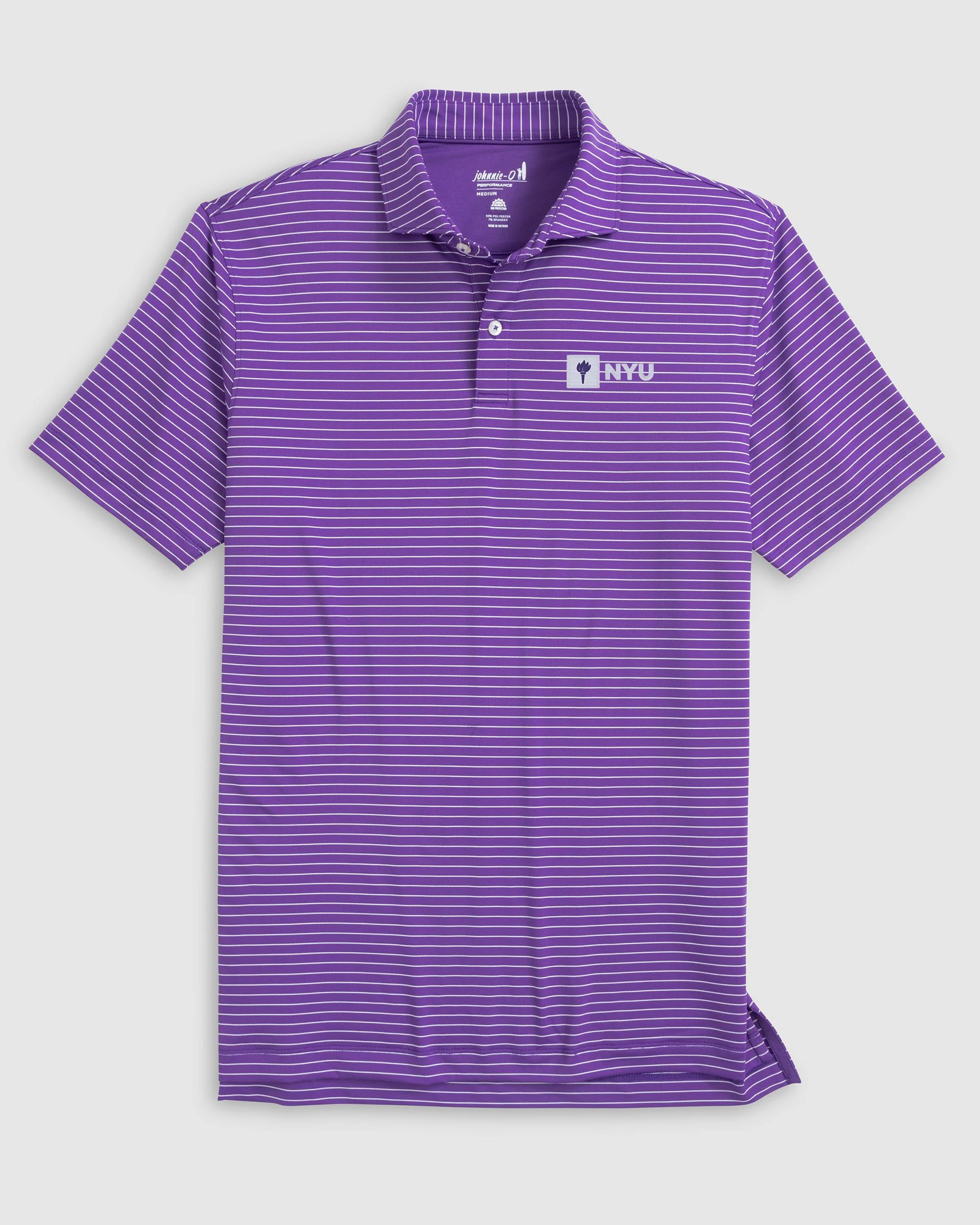 New York Beau Striped Performance Jersey Polo