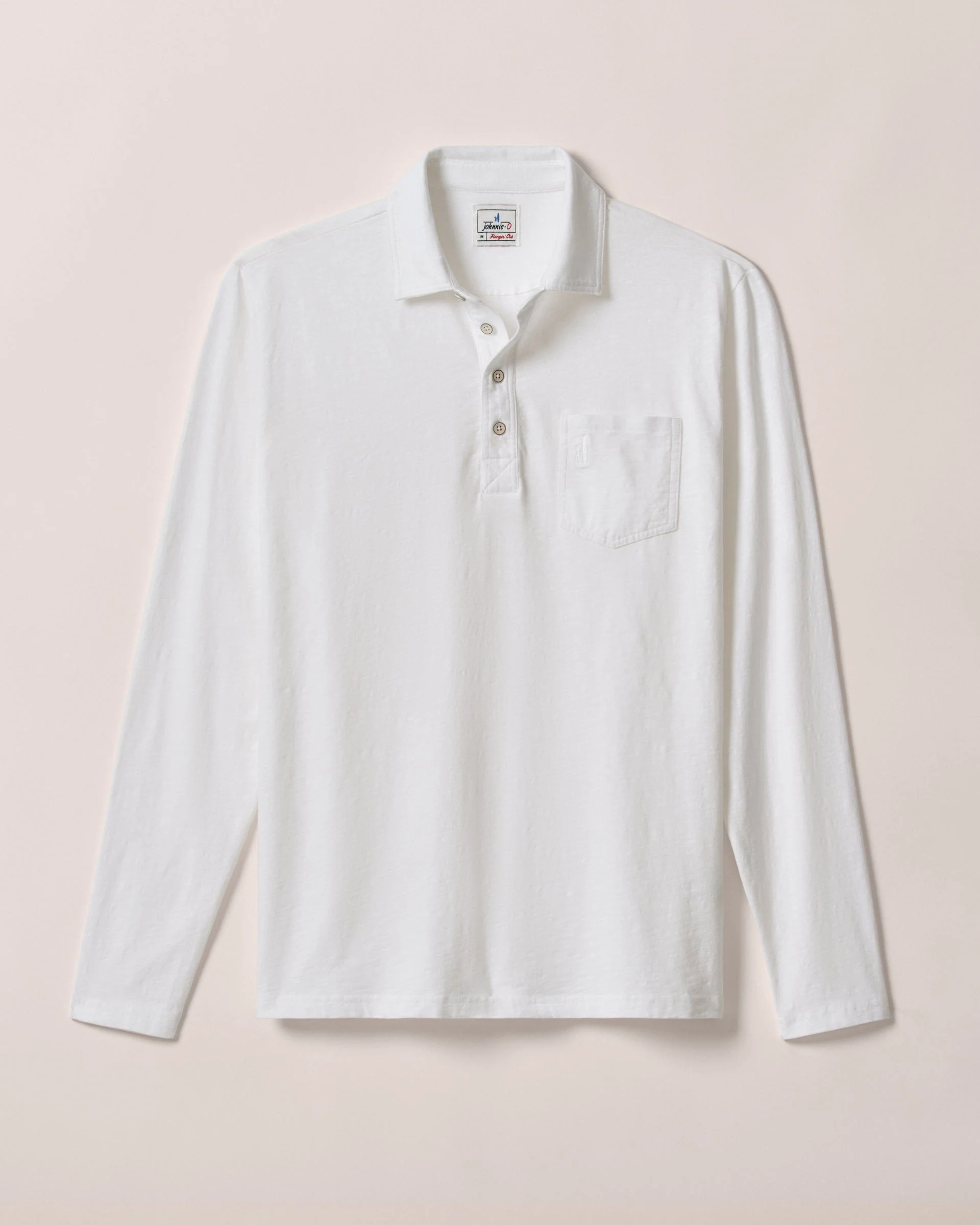 Long-Sleeve Original 4-Button Polo - Coastal Wash