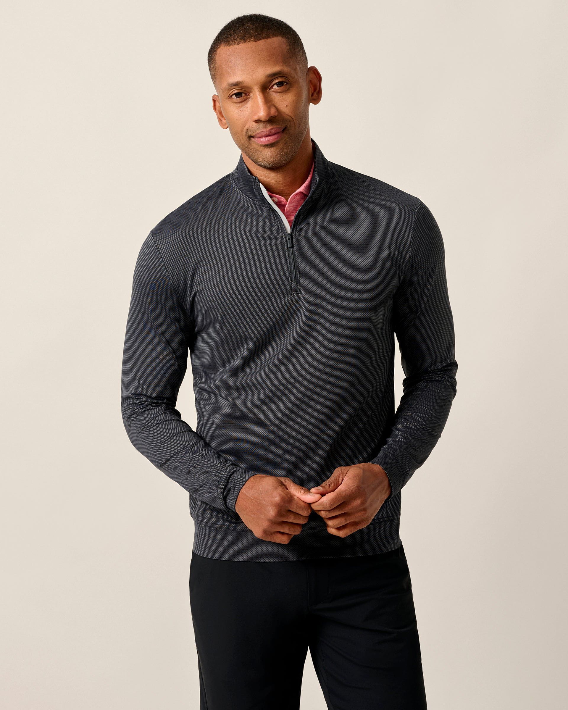 Jamie Jacquard Stretch 1/4-Zip Pullover