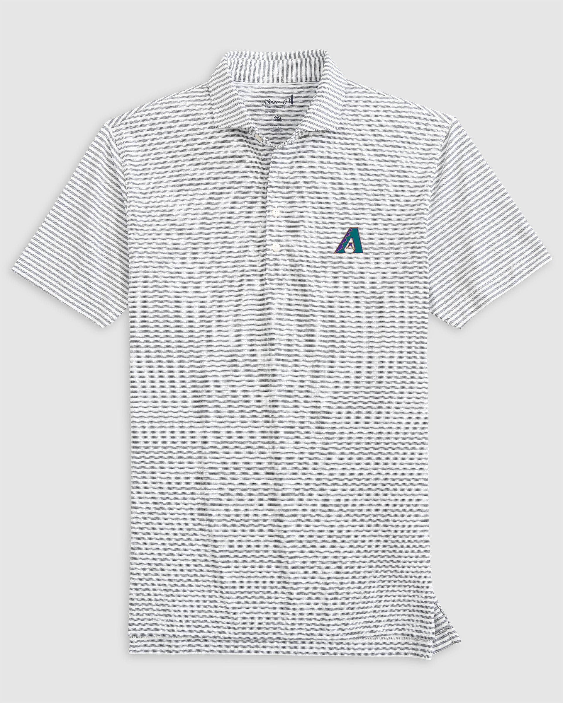 Arizona Diamondbacks Stetsons Performance Mesh Polo - Cooperstown Logo