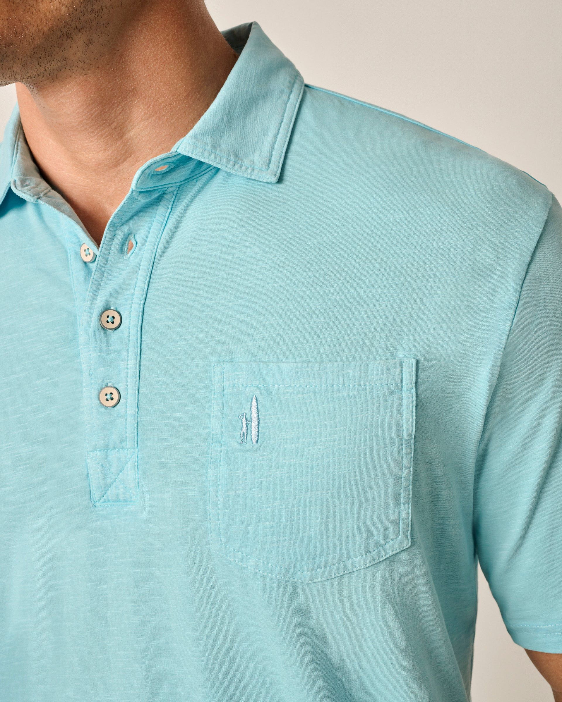 Original 4-Button Polo - Coastal Wash
