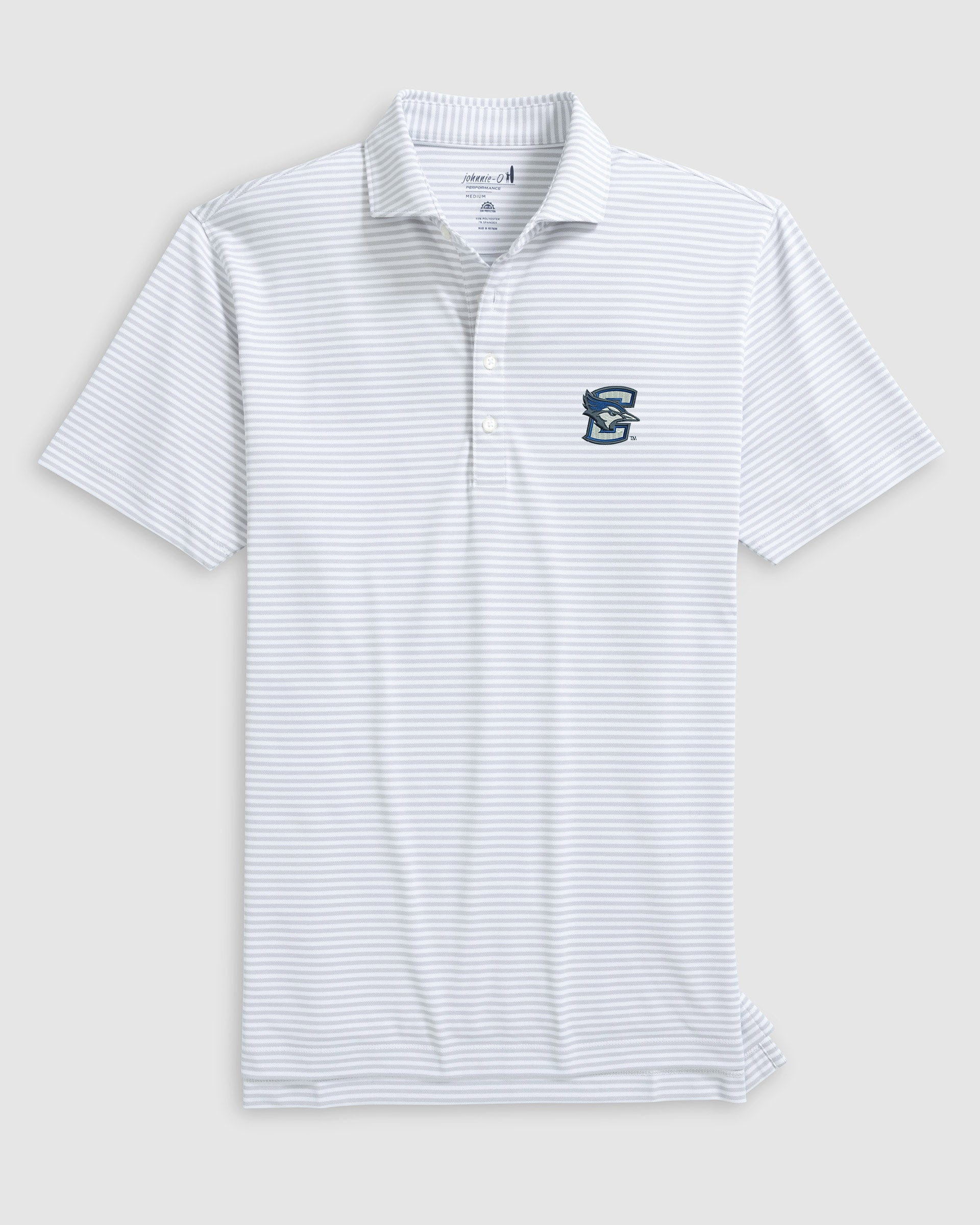 Creighton Stetsons Striped Performance Mesh Polo