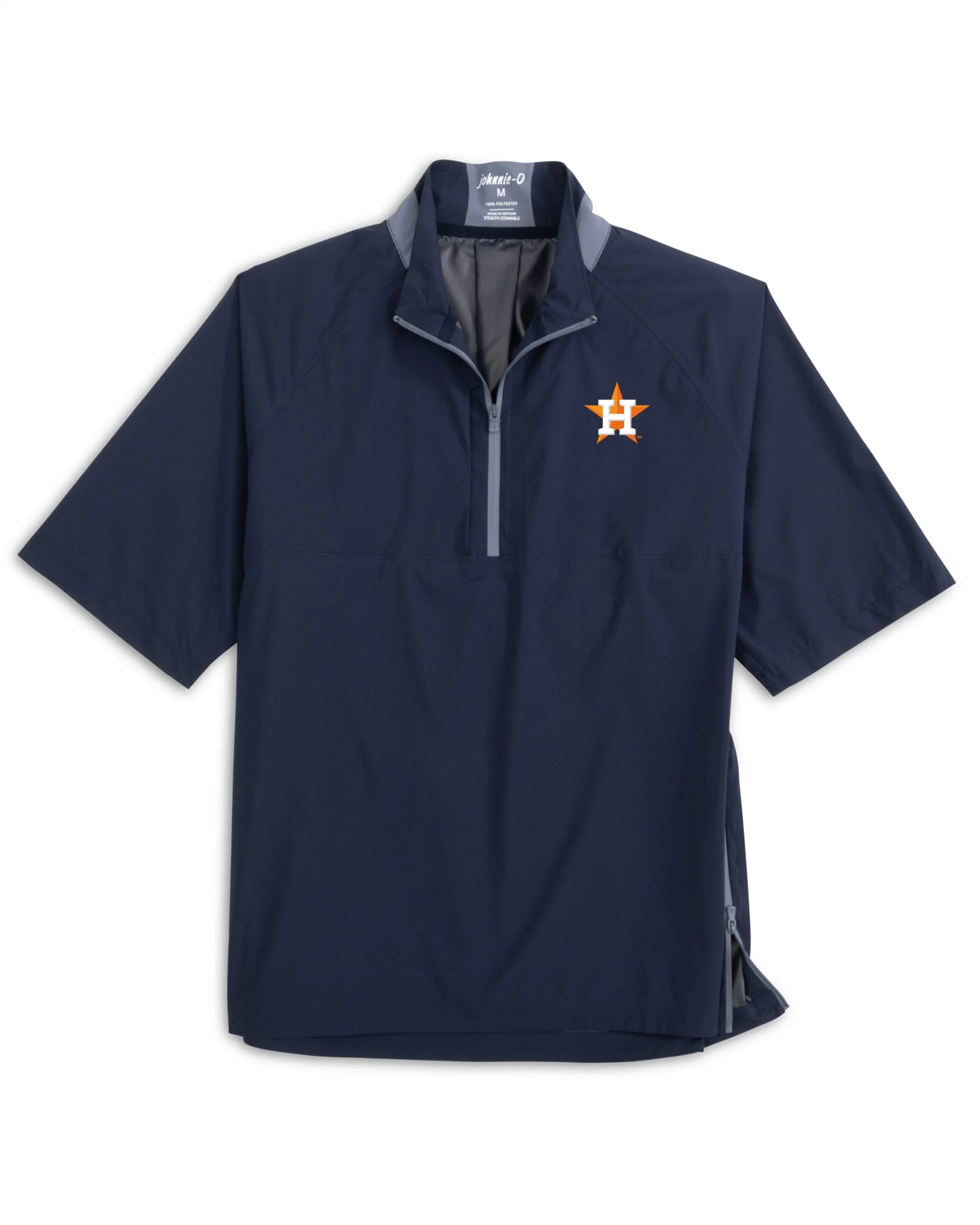 Houston Astros Stealth Stowable Short Sleeve Rain Jacket