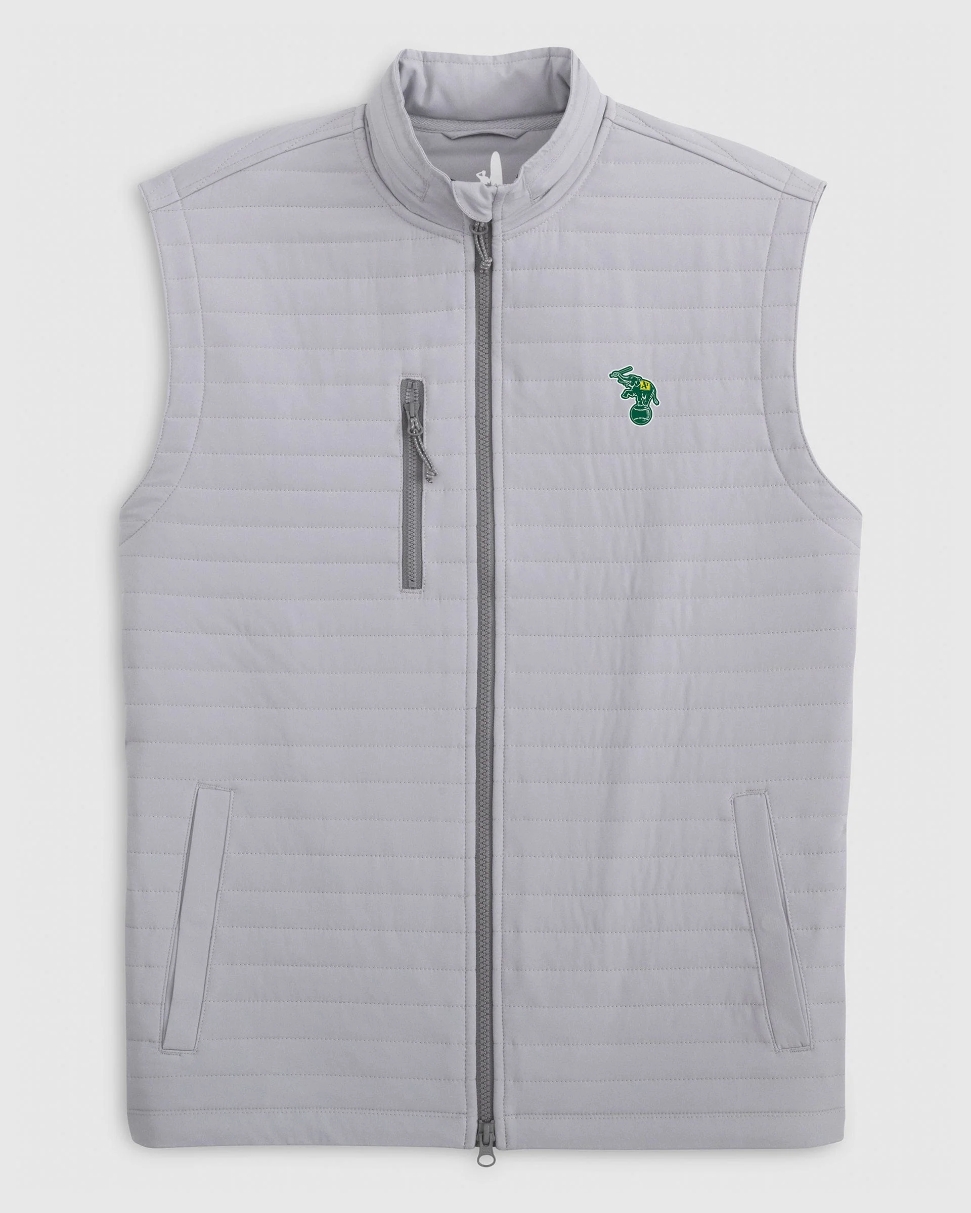 Oakland Athletics Crosswind Quilted Performance Vest - Cooperstown Logo