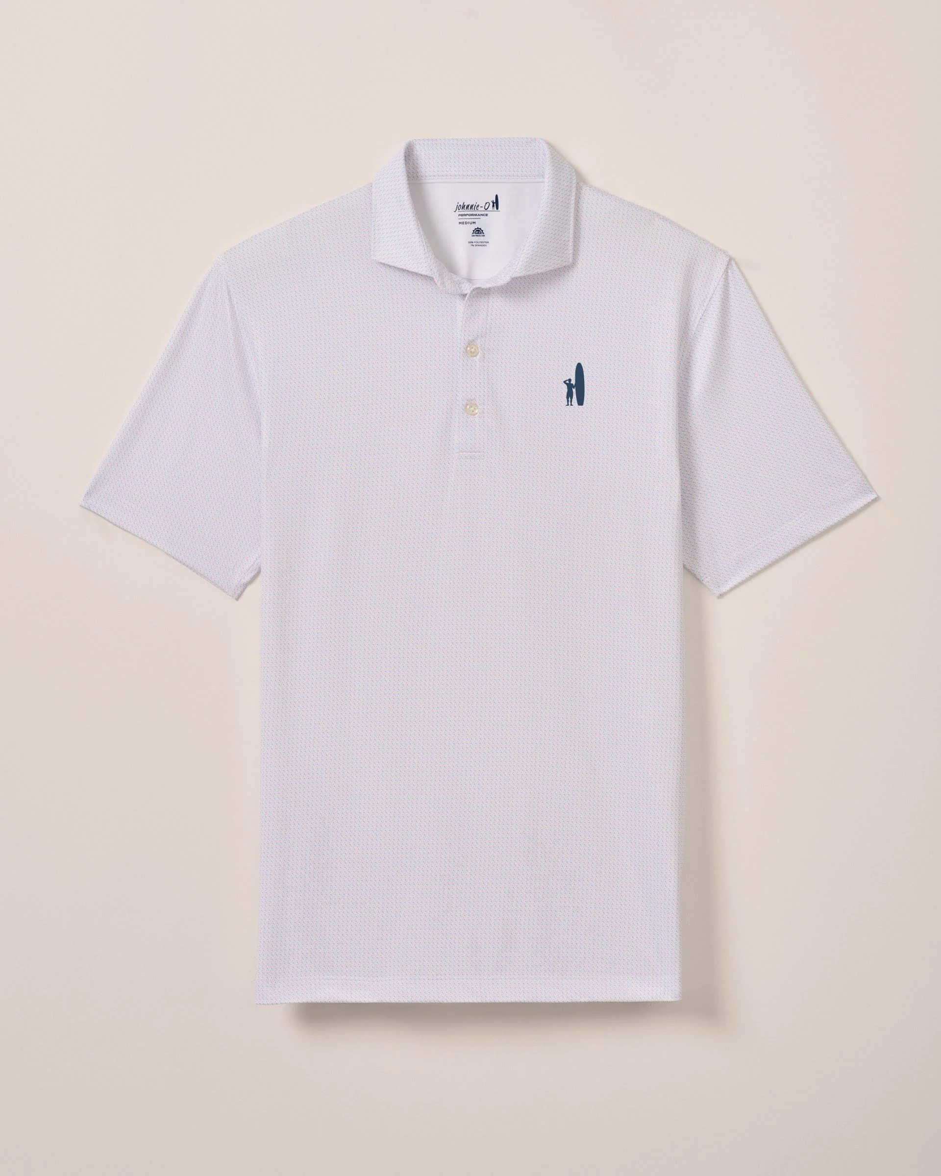 Custom Surfer Logo Performance Jersey Polo - Tee Time Print