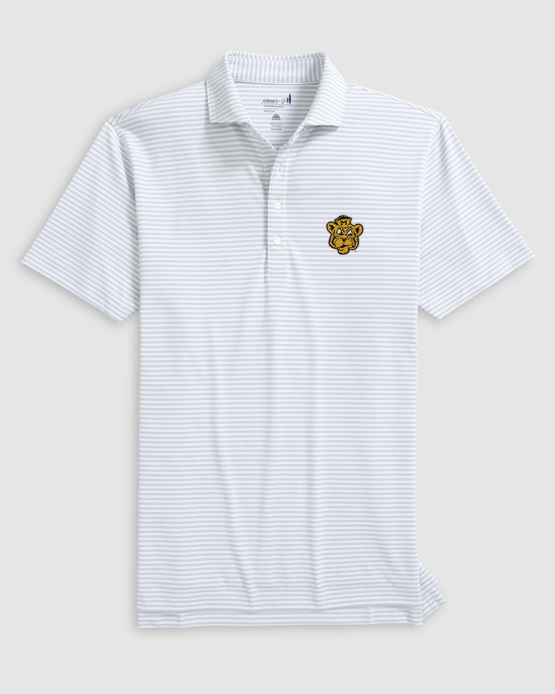 Missouri Stetsons Striped Performance Mesh Polo - Vault Logo