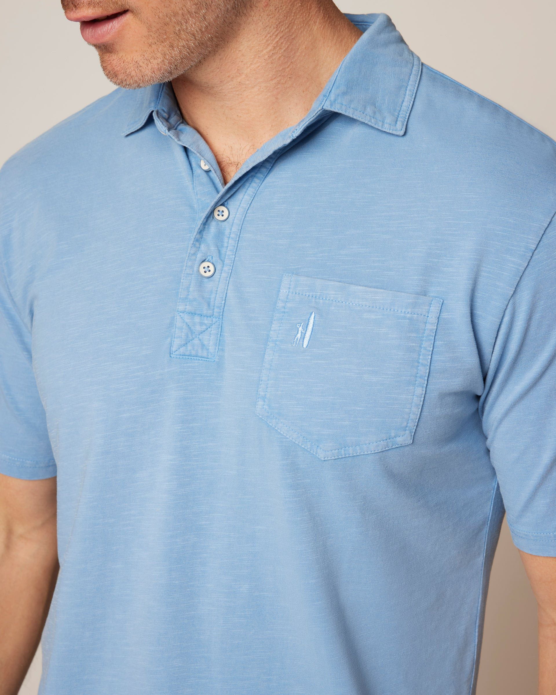 Original 4-Button Polo - Coastal Wash