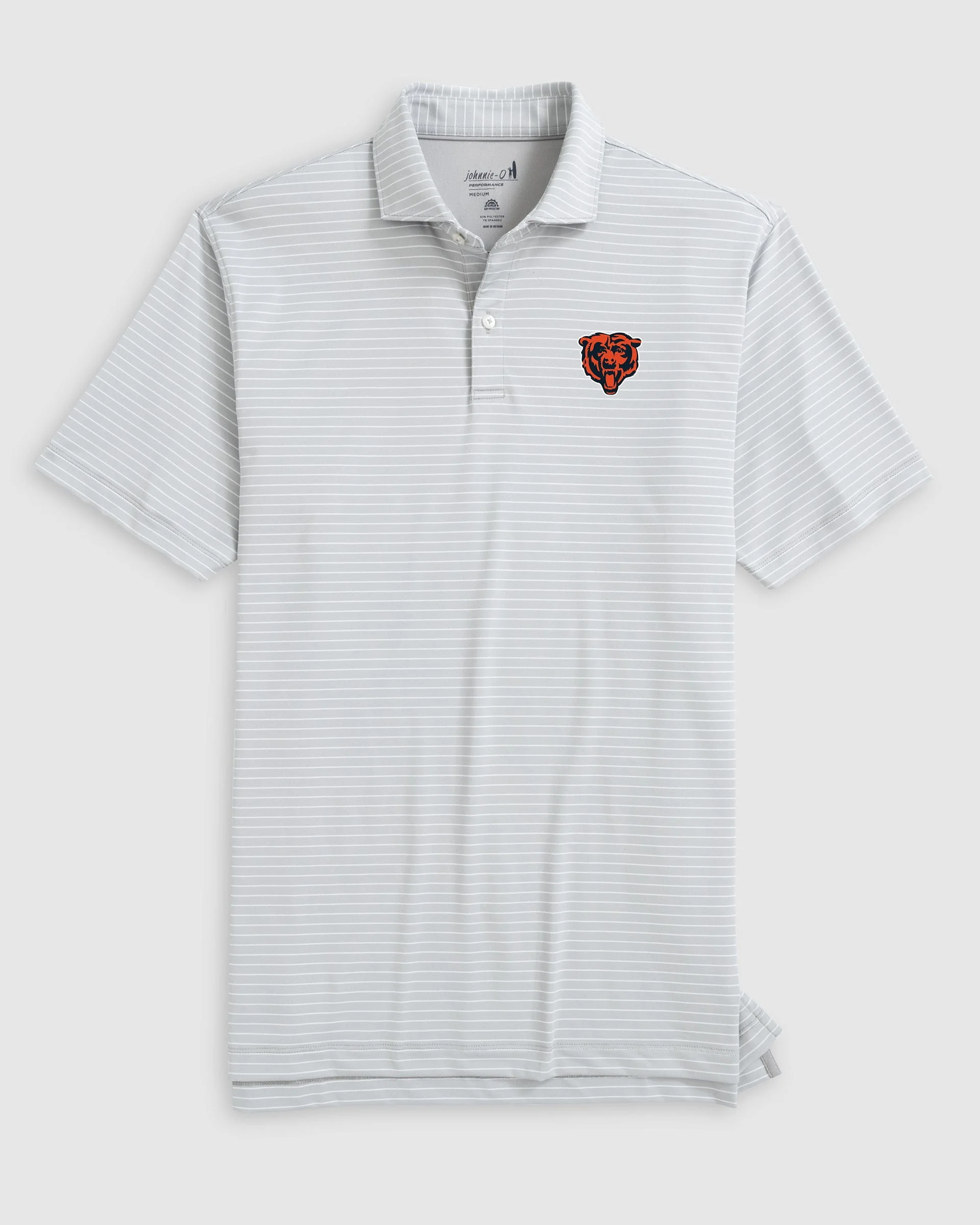 Chicago Bears Beau Striped Performance Jersey Polo