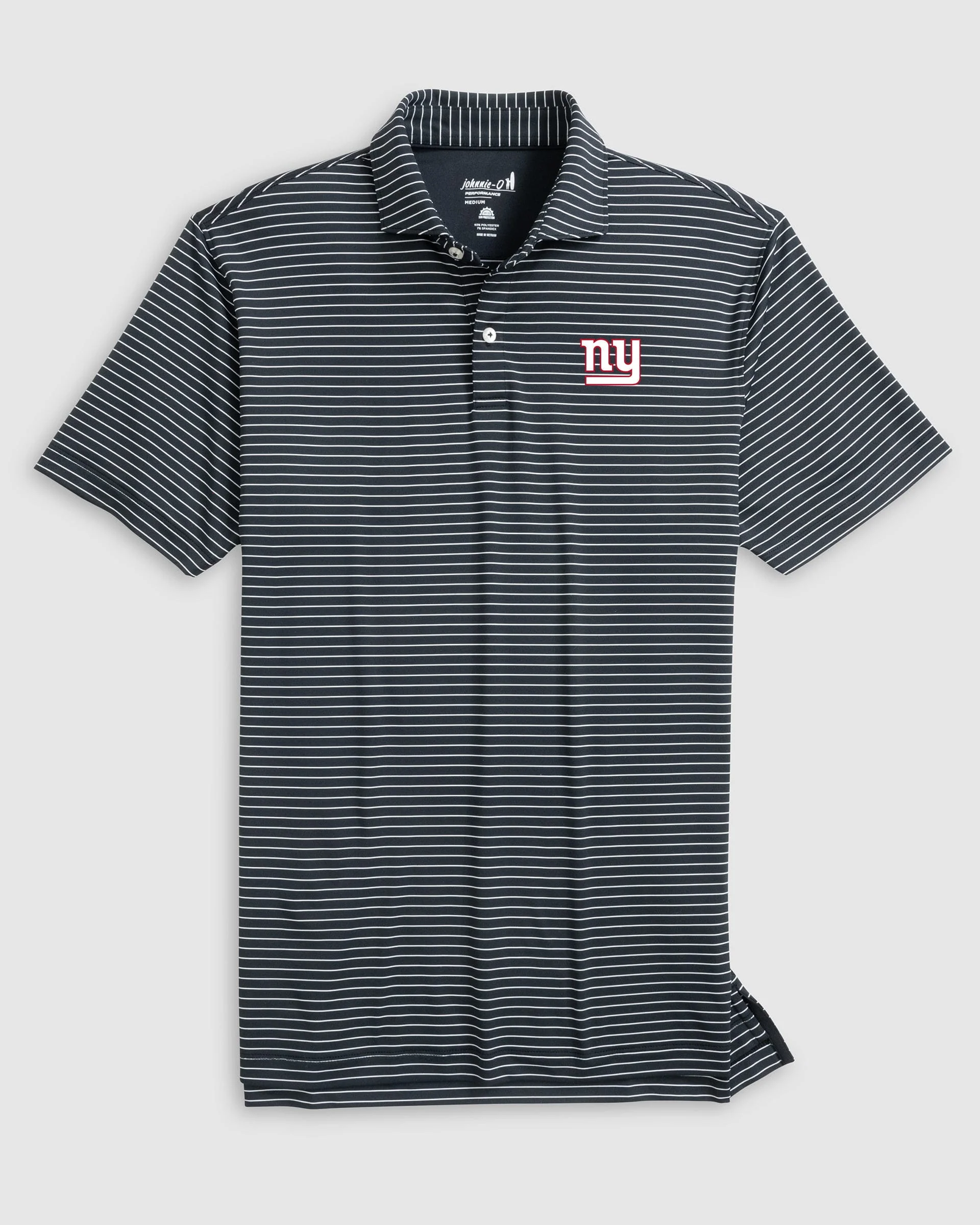 New York Giants Beau Striped Performance Jersey Polo