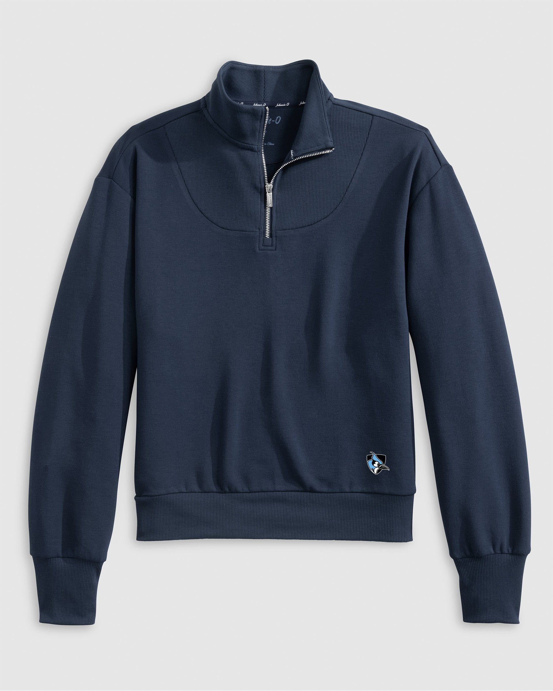 Johns Hopkins Naomi Rib Knit 1/4 Zip - Athletic Logo