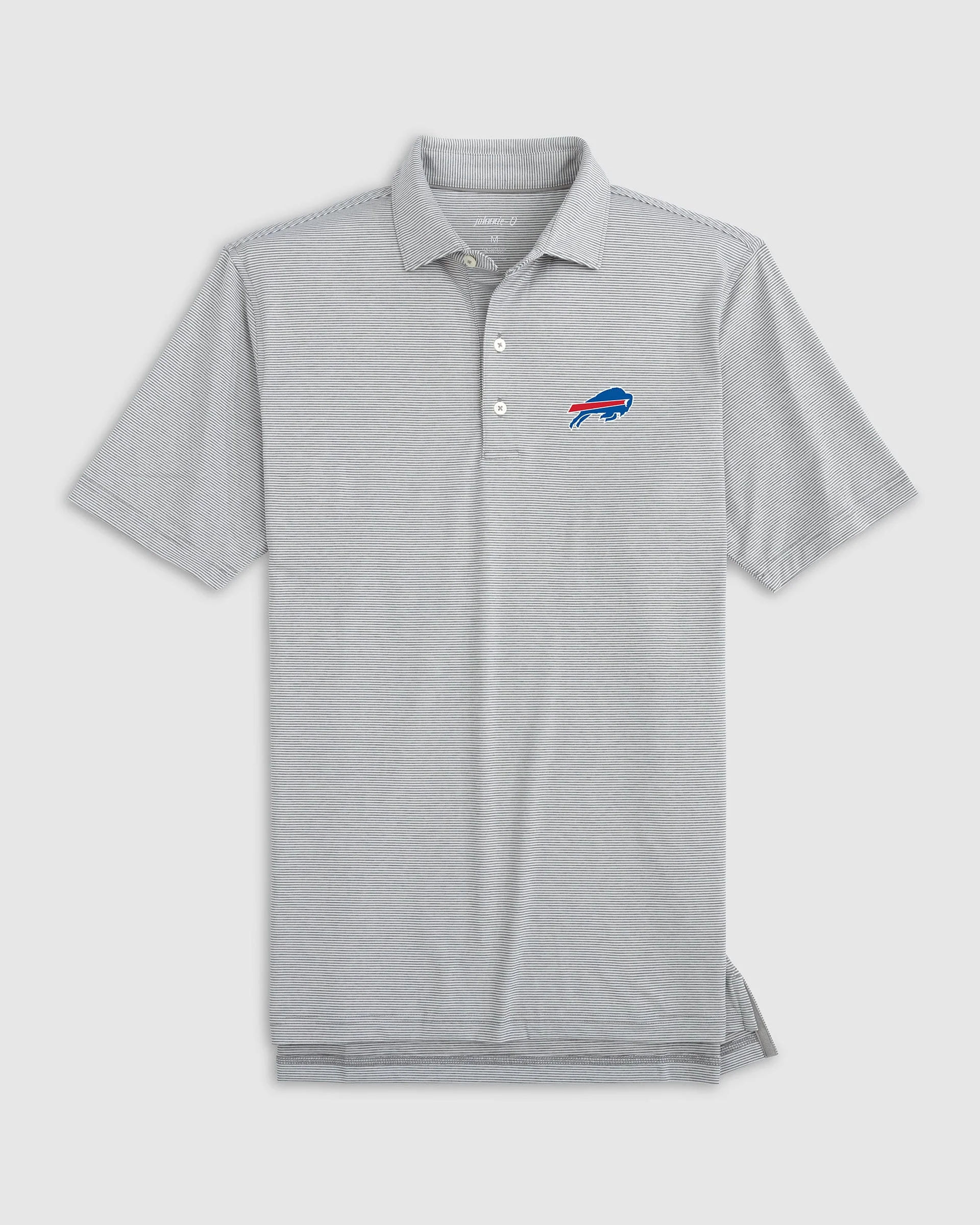 Buffalo Bills Lyndonn Striped Performance Jersey Polo
