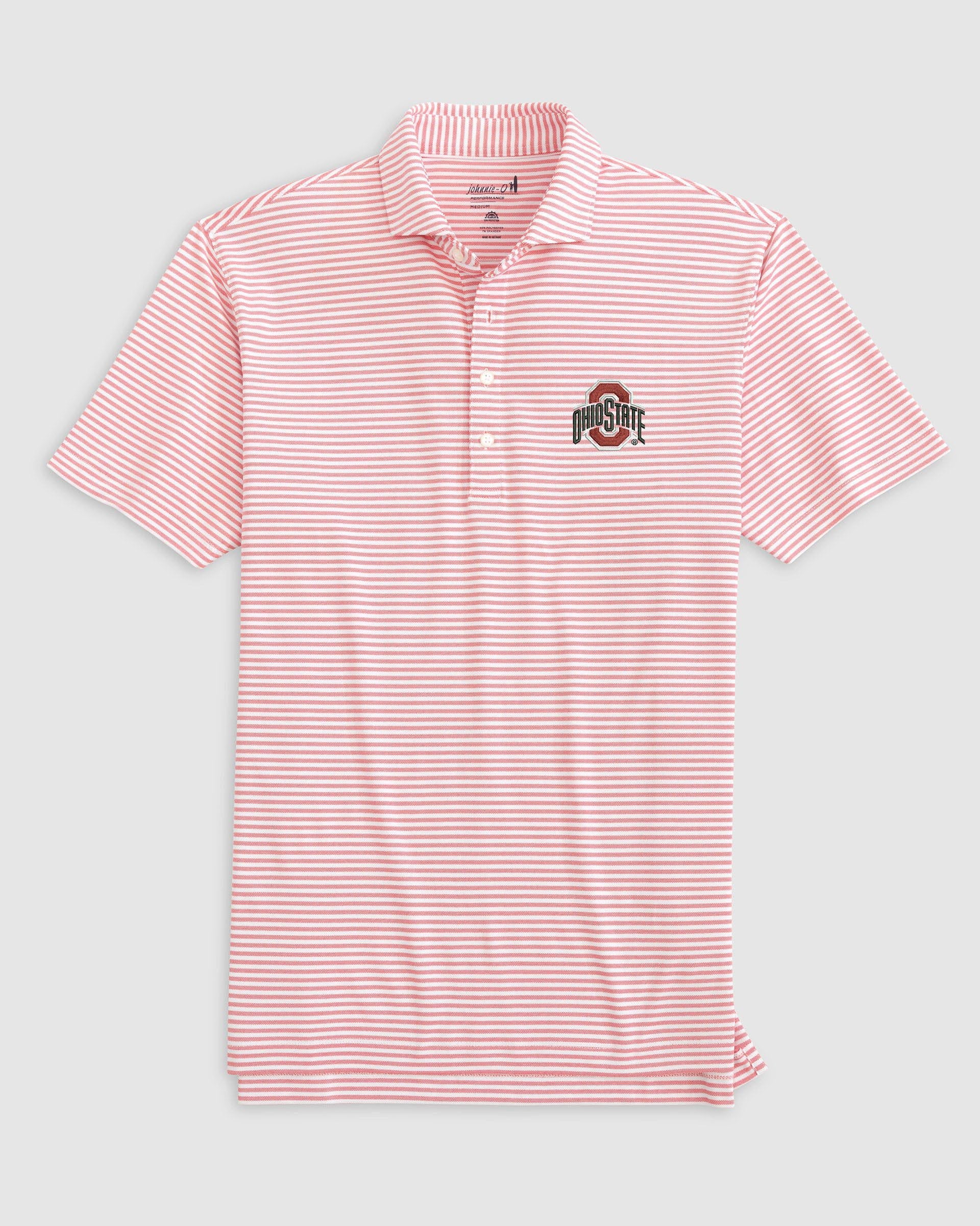Ohio Stetsons Striped Performance Mesh Polo