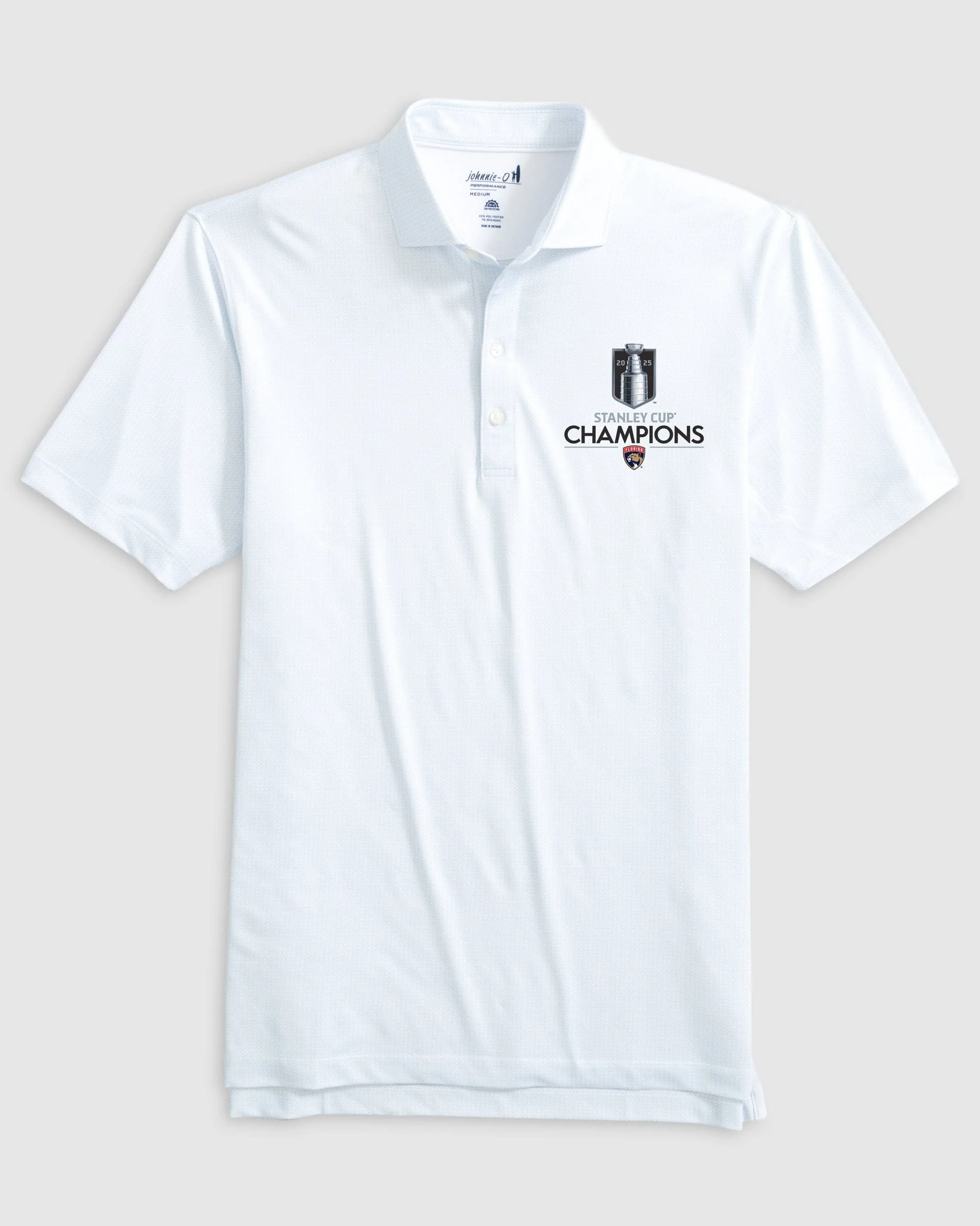 Florida Panthers Slade Performance Jersey Polo - 2025 Stanley Cup Champions Logo