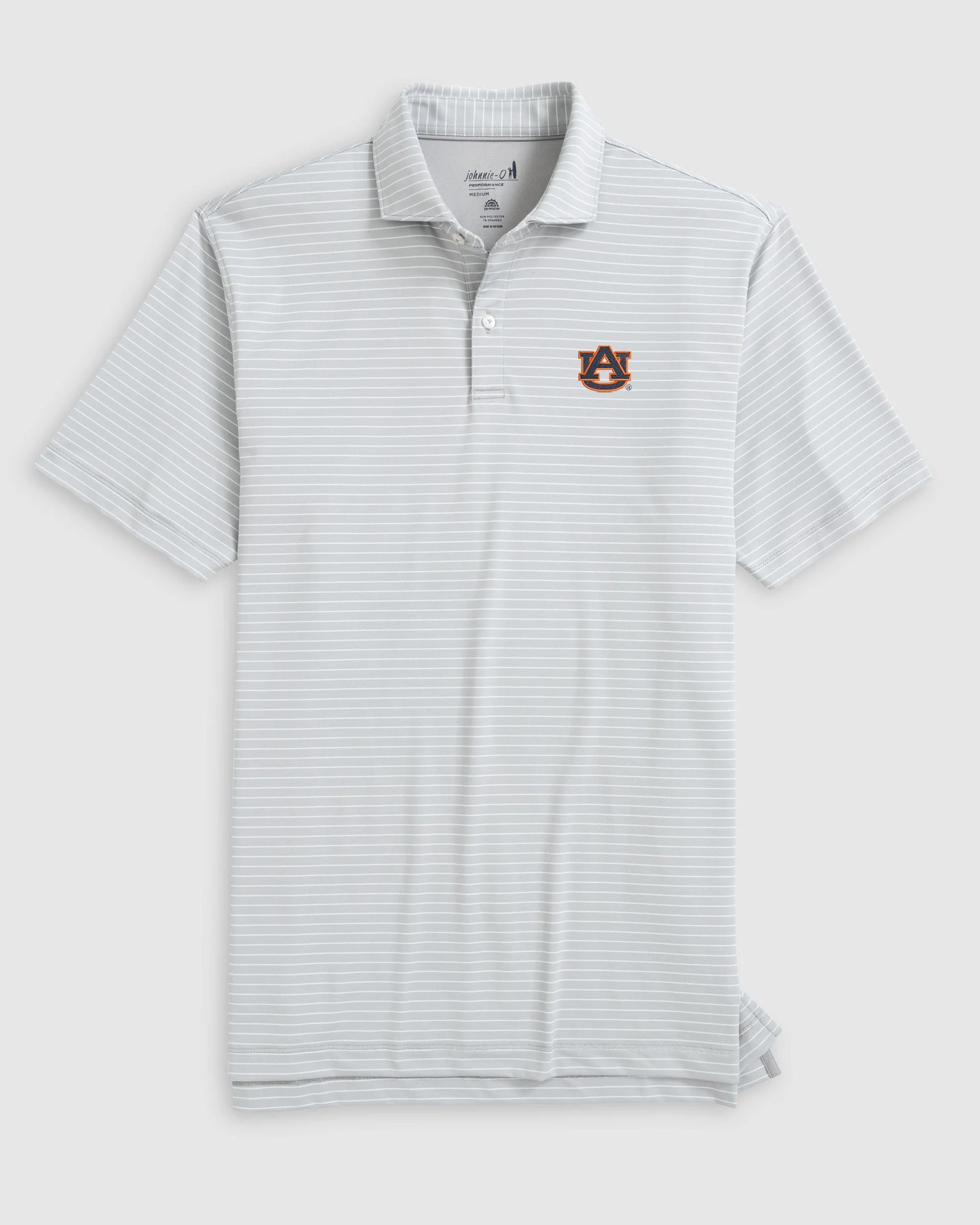 Auburn Beau Striped Performance Jersey Polo