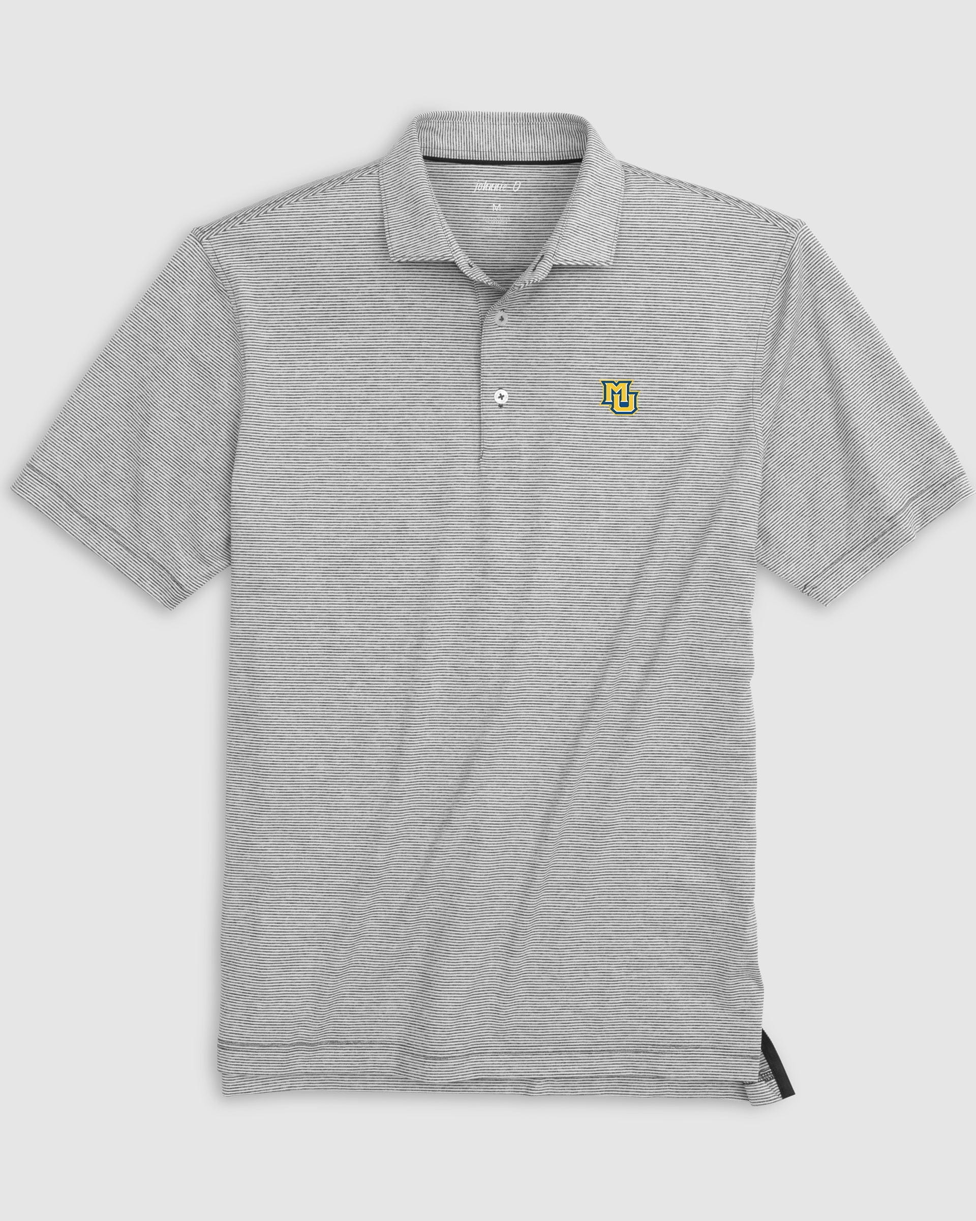 Marquette Lyndonn Striped Jersey Performance Polo