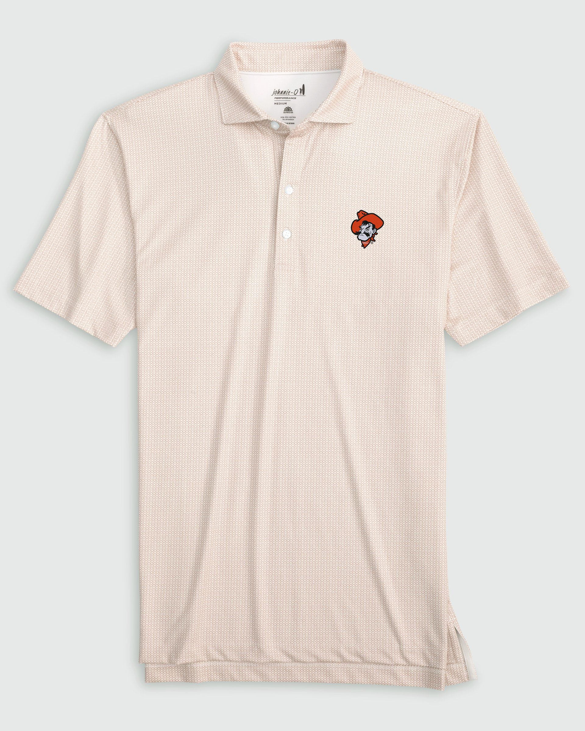 Oklahoma State Slade Performance Jersey Polo - Pistol Pete Logo