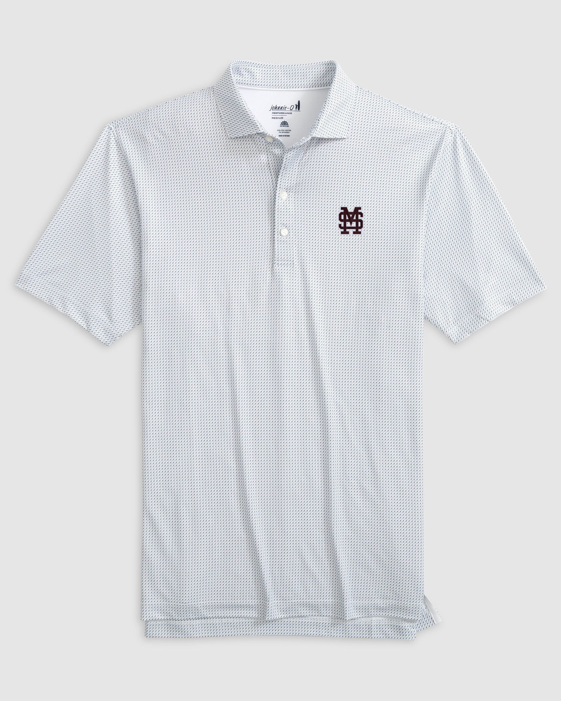 Mississippi State Tee Time Printed Performance Jersey Polo - Baseball Logo