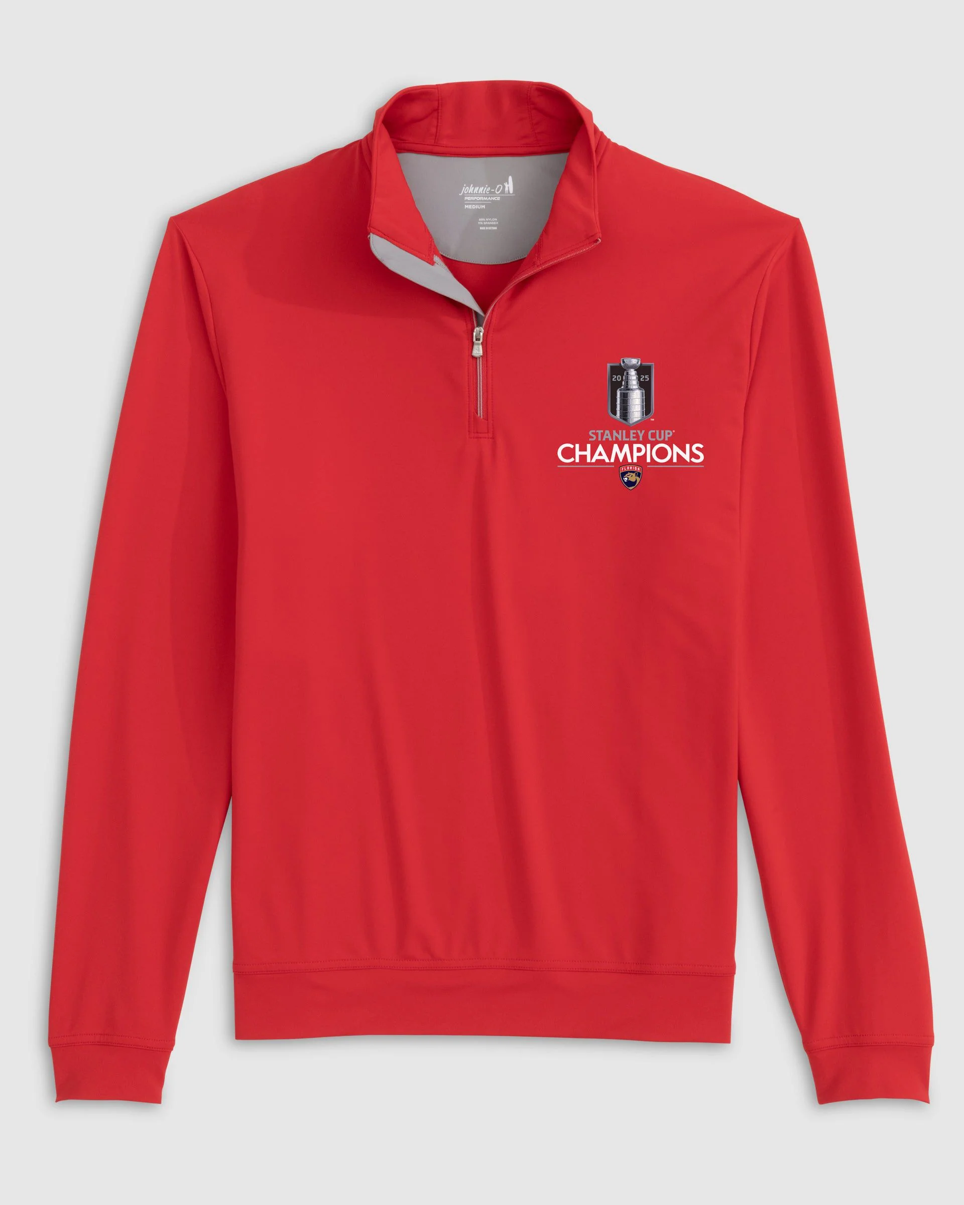 Florida Panthers Motion Performance 1/4 Zip Pullover - 2025 Stanley Cup Champions Logo