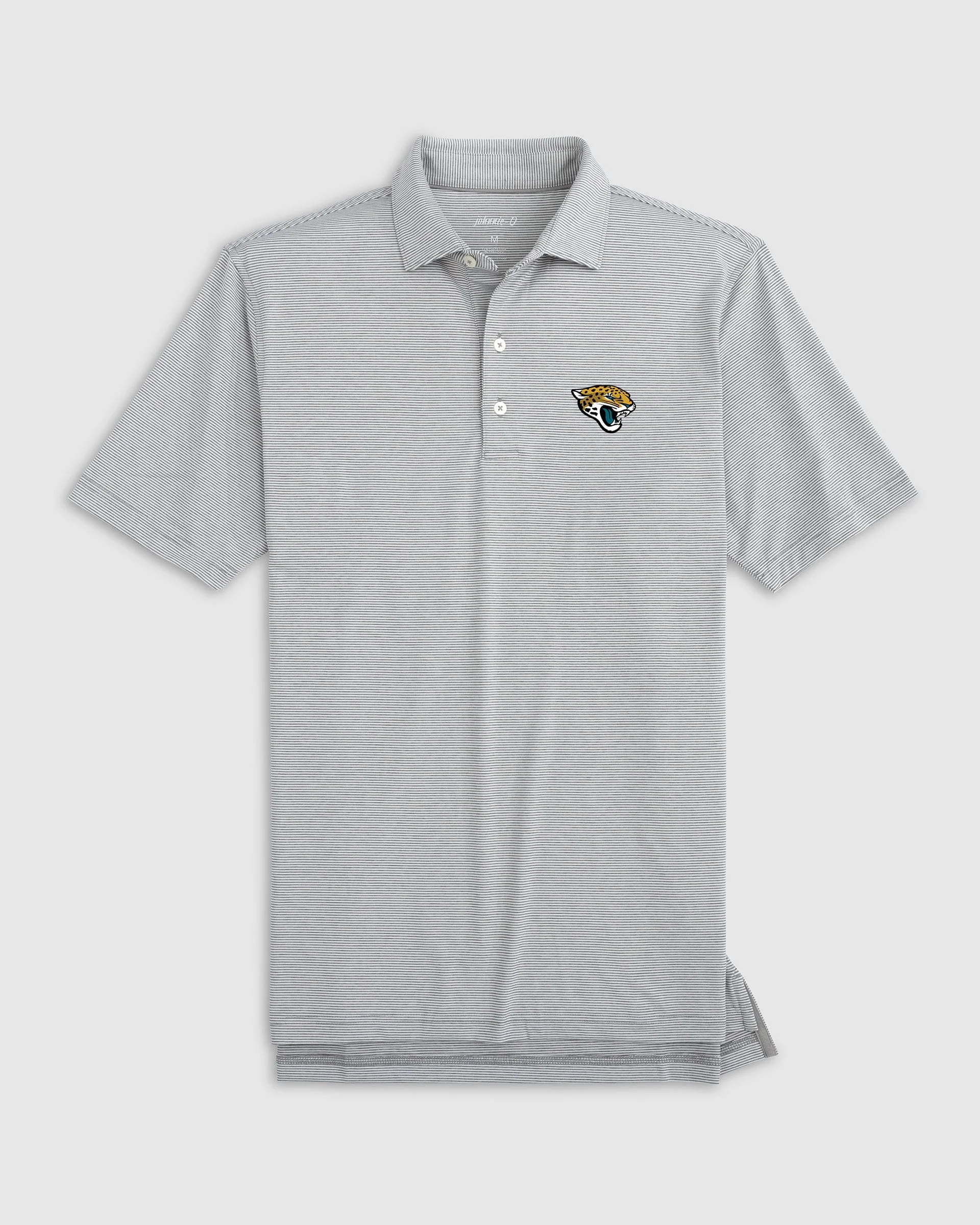 Jacksonville Jaguars Lyndonn Striped Performance Jersey Polo