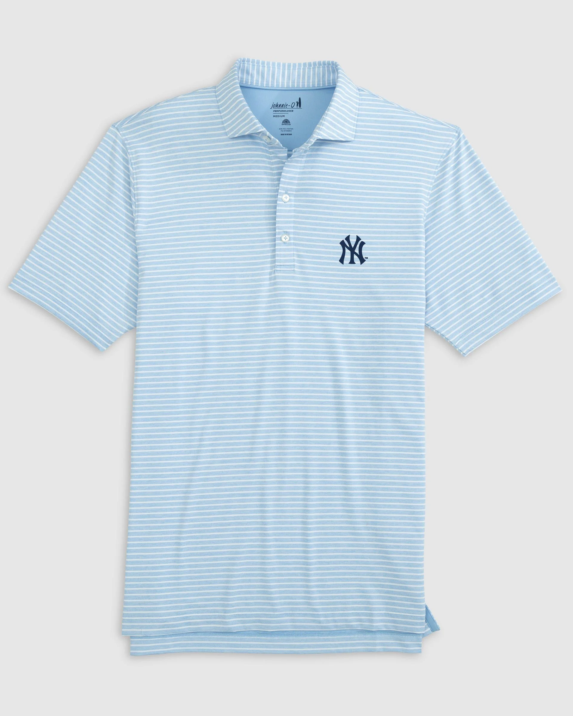 New York Yankees Clipperr Striped Jersey Performance Polo
