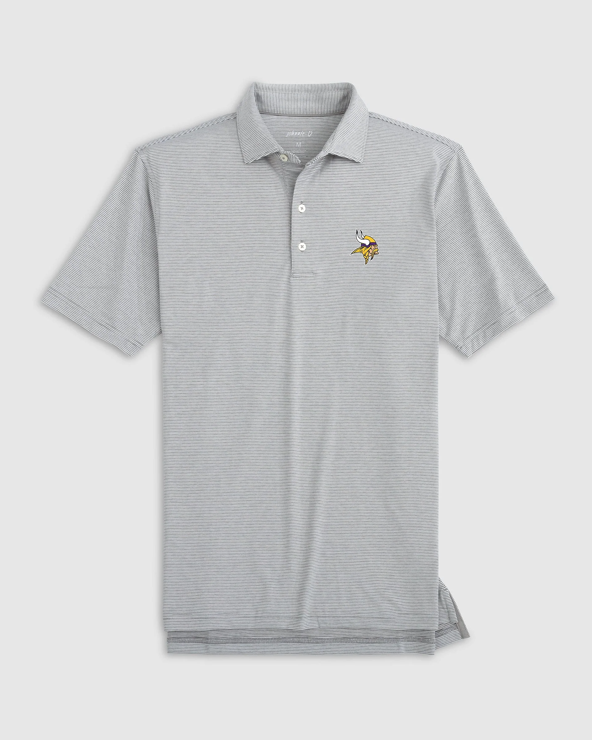 Minnesota Vikings Lyndonn Striped Performance Jersey Polo