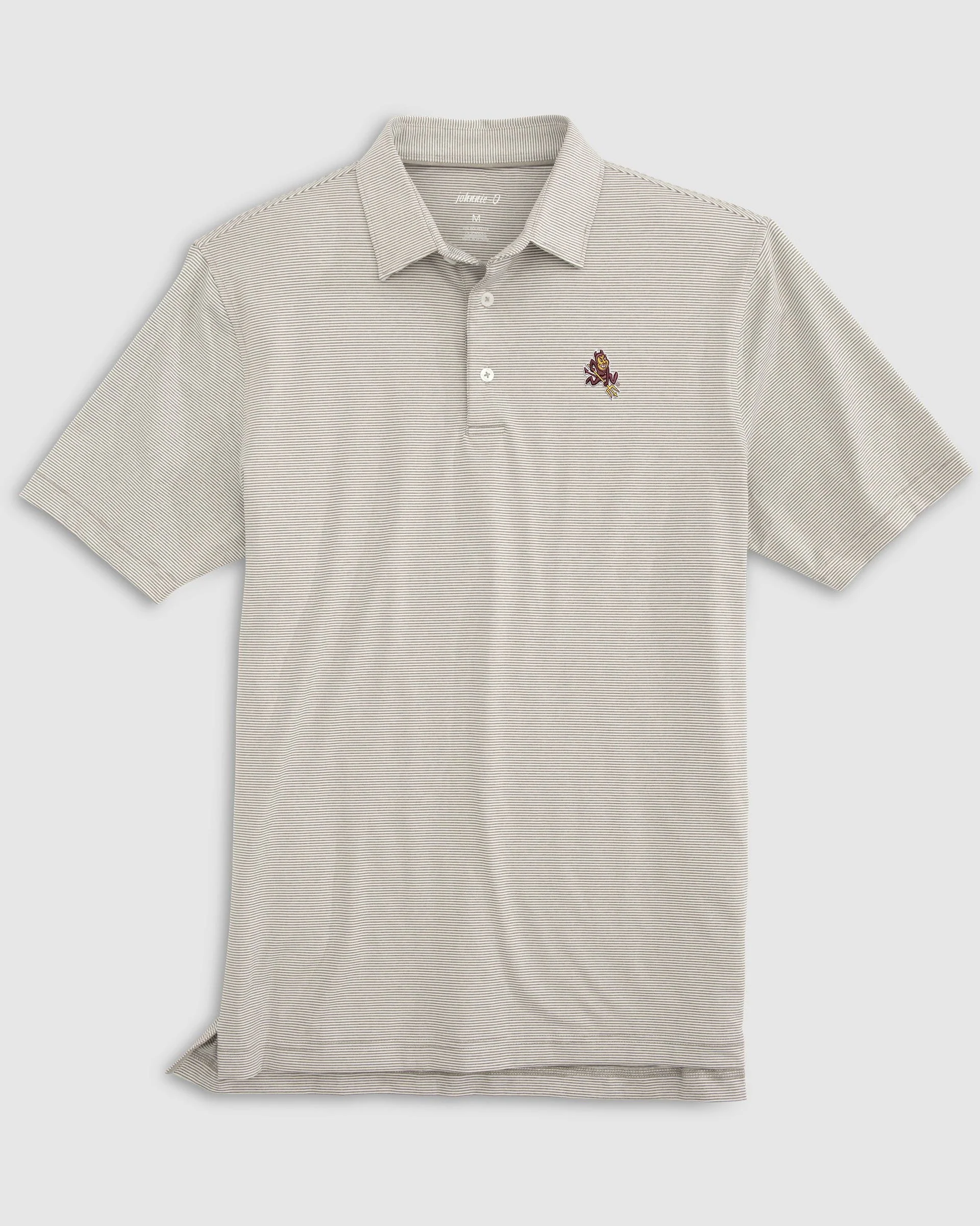 Arizona State Lyndonn Striped Jersey Performance Polo - Sparky Logo