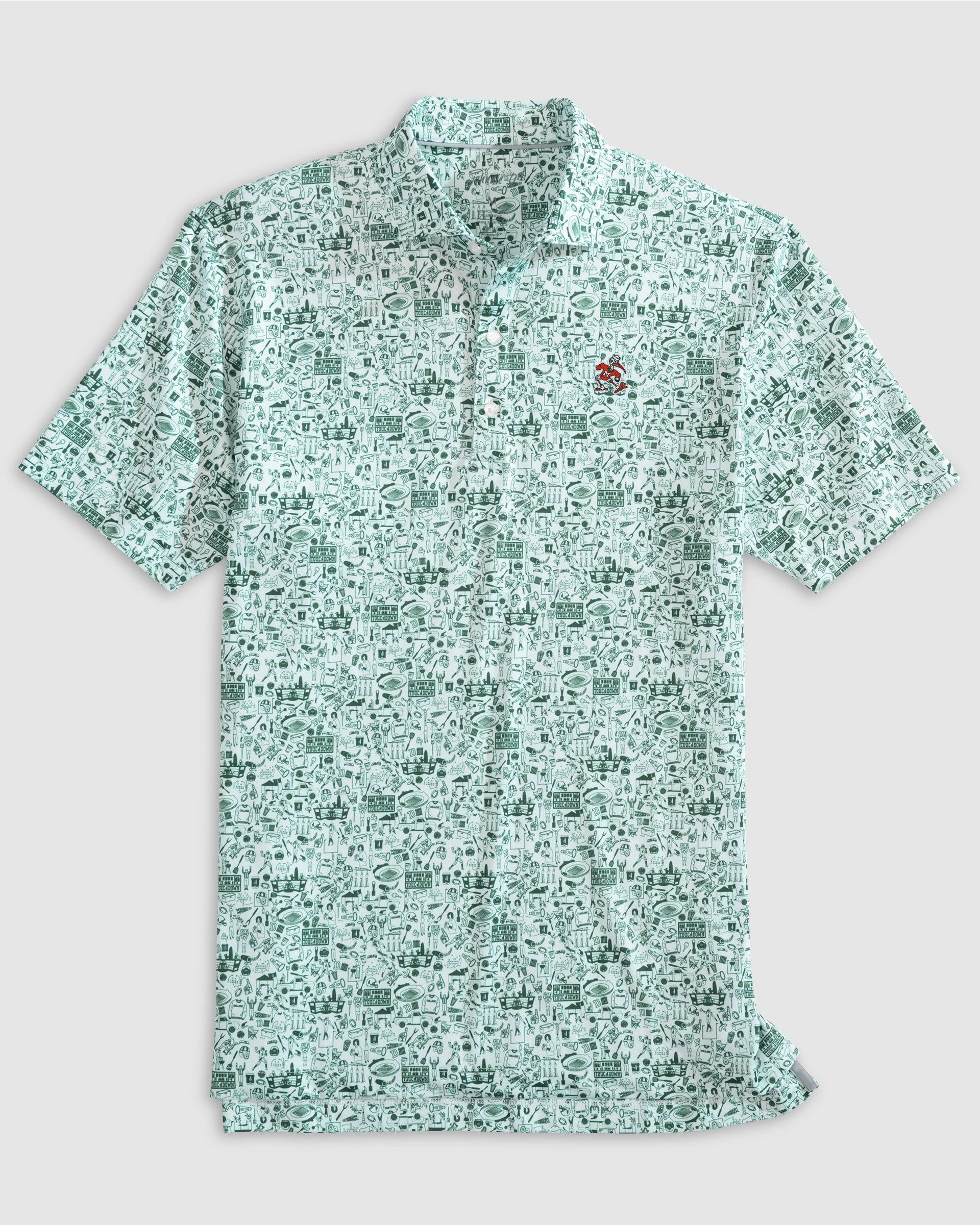 Miami Tailgater 2.0 Printed Jersey Performance Polo - Vintage Logo