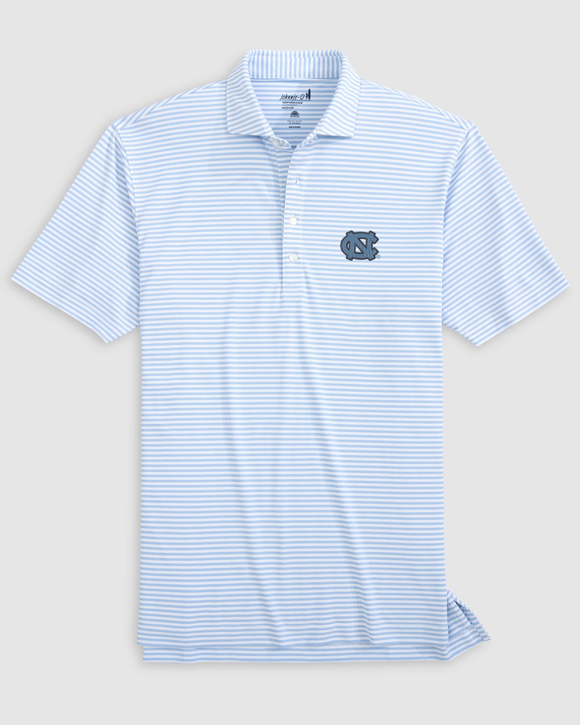 North Carolina Stetsons Striped Performance Mesh Polo