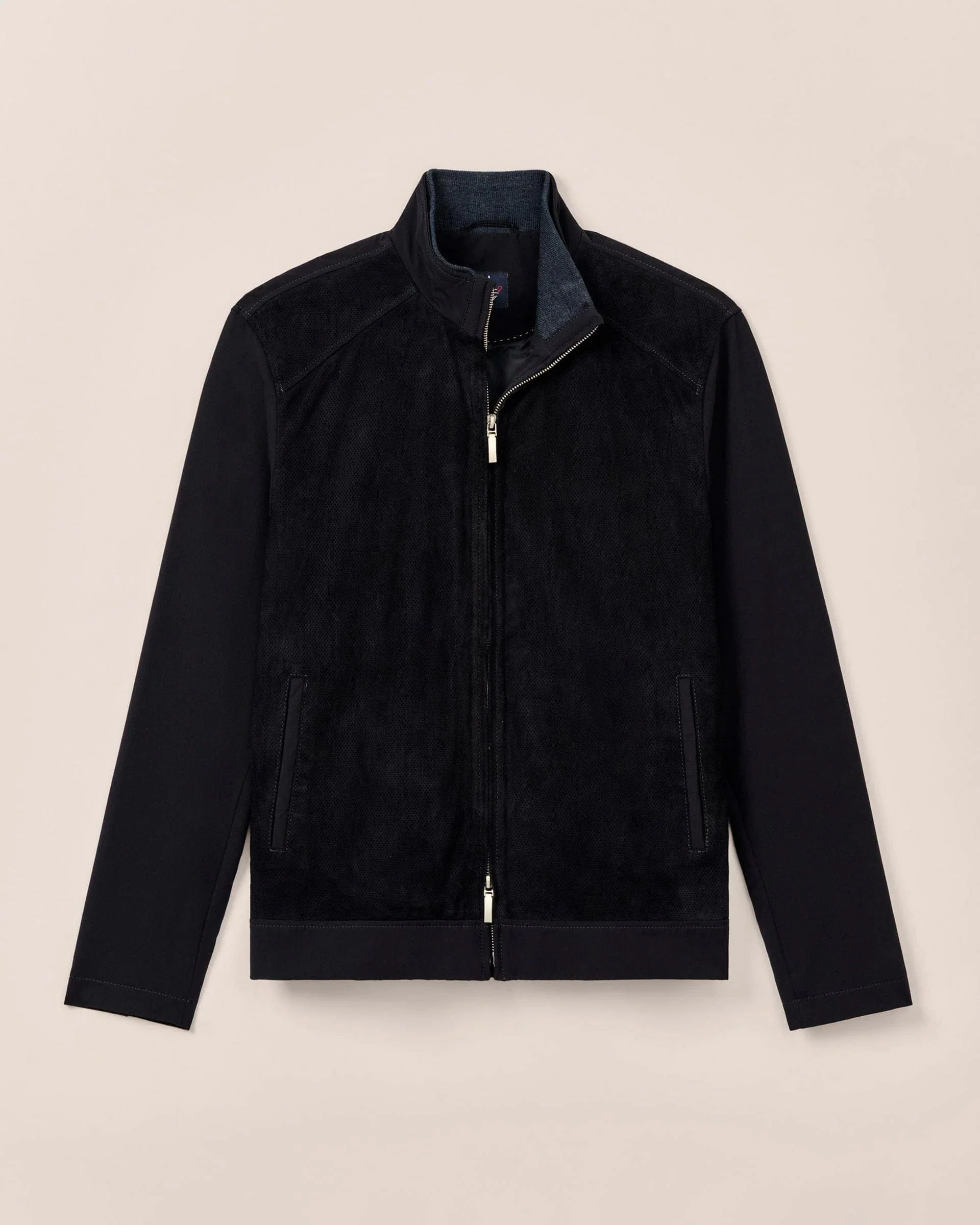 Agnelli Suede Mixed Media Jacket