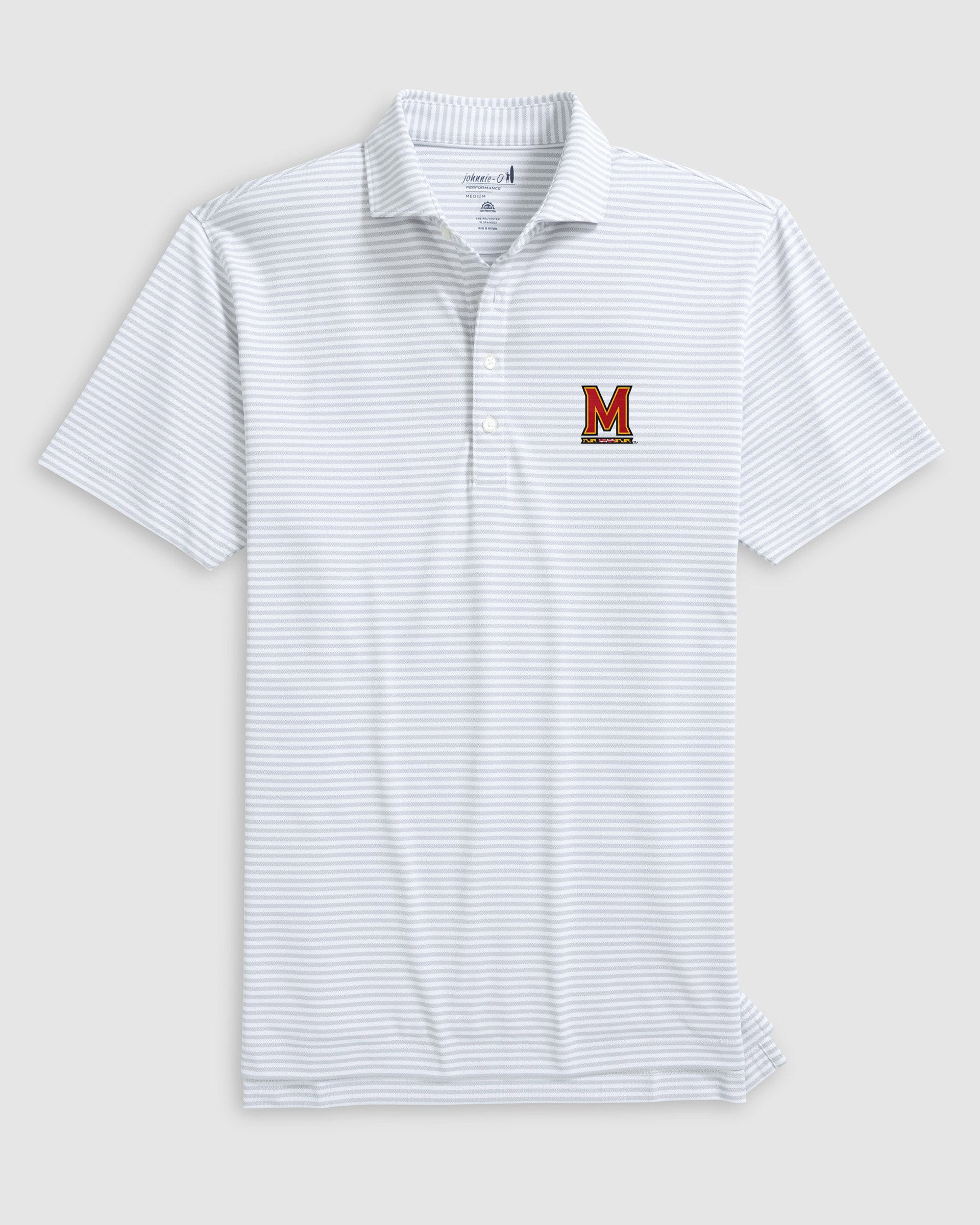Maryland Stetsons Striped Performance Mesh Polo