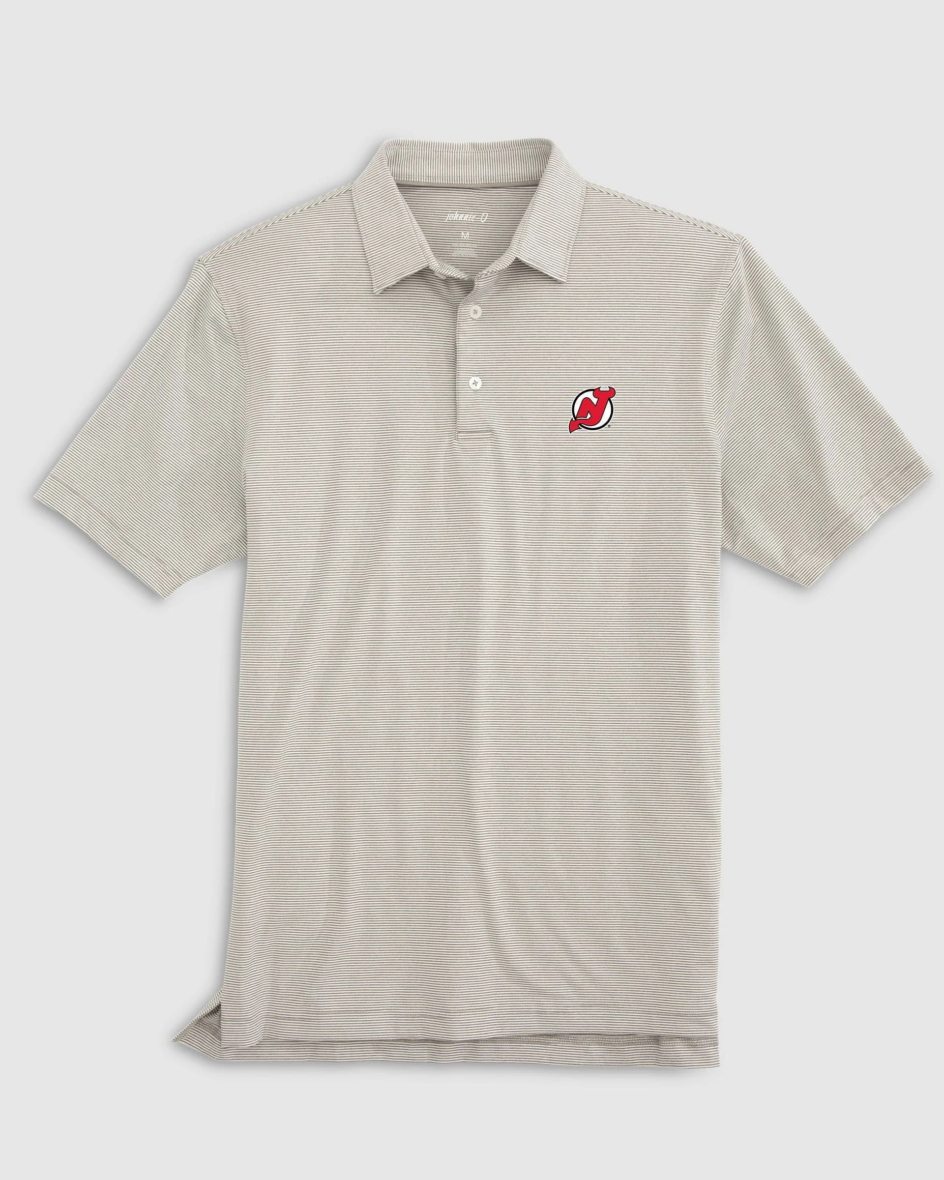 New Jersey Devils Lyndonn Striped Jersey Performance Polo