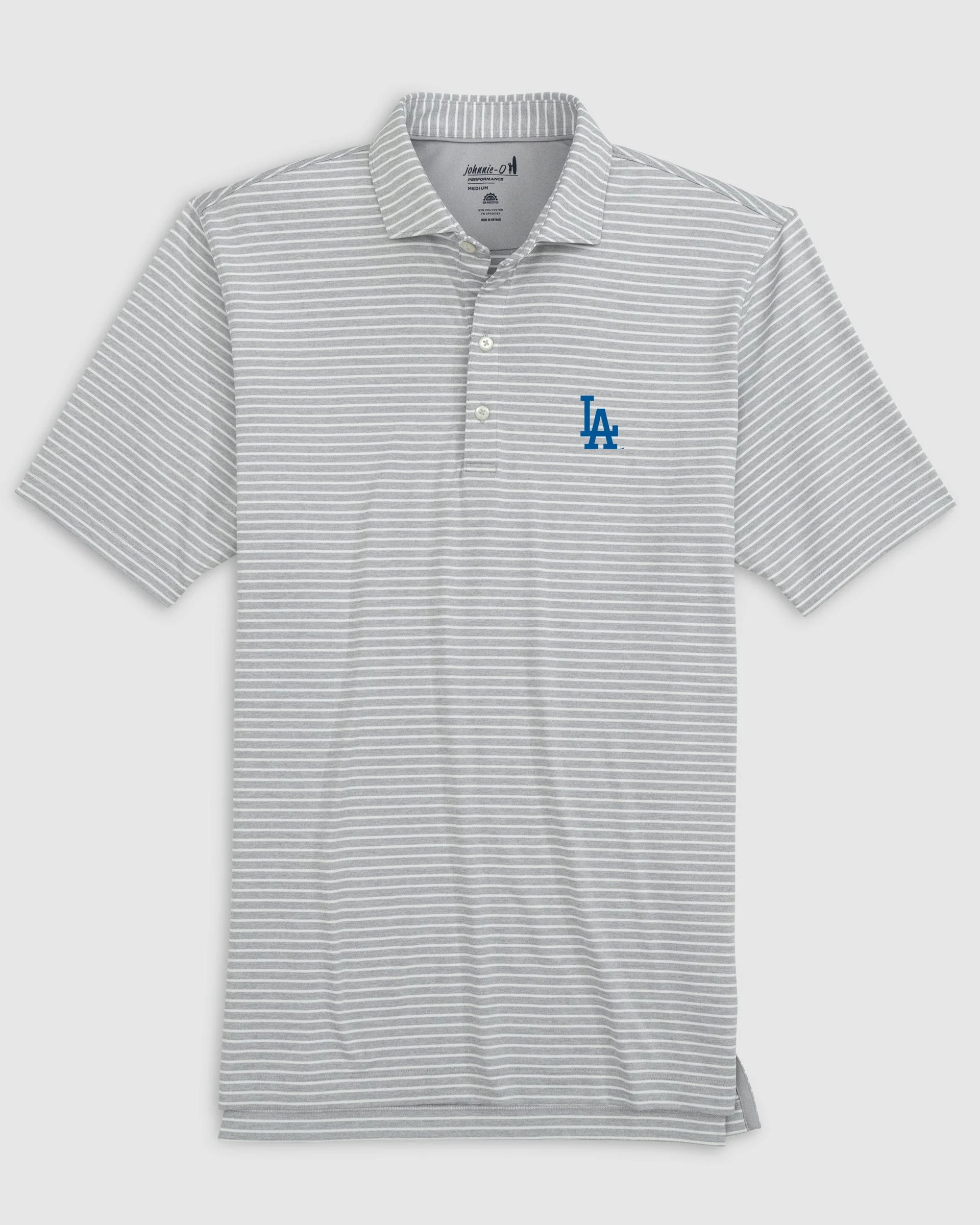 Los Angeles Dodgers Clipperr Striped Jersey Performance Polo