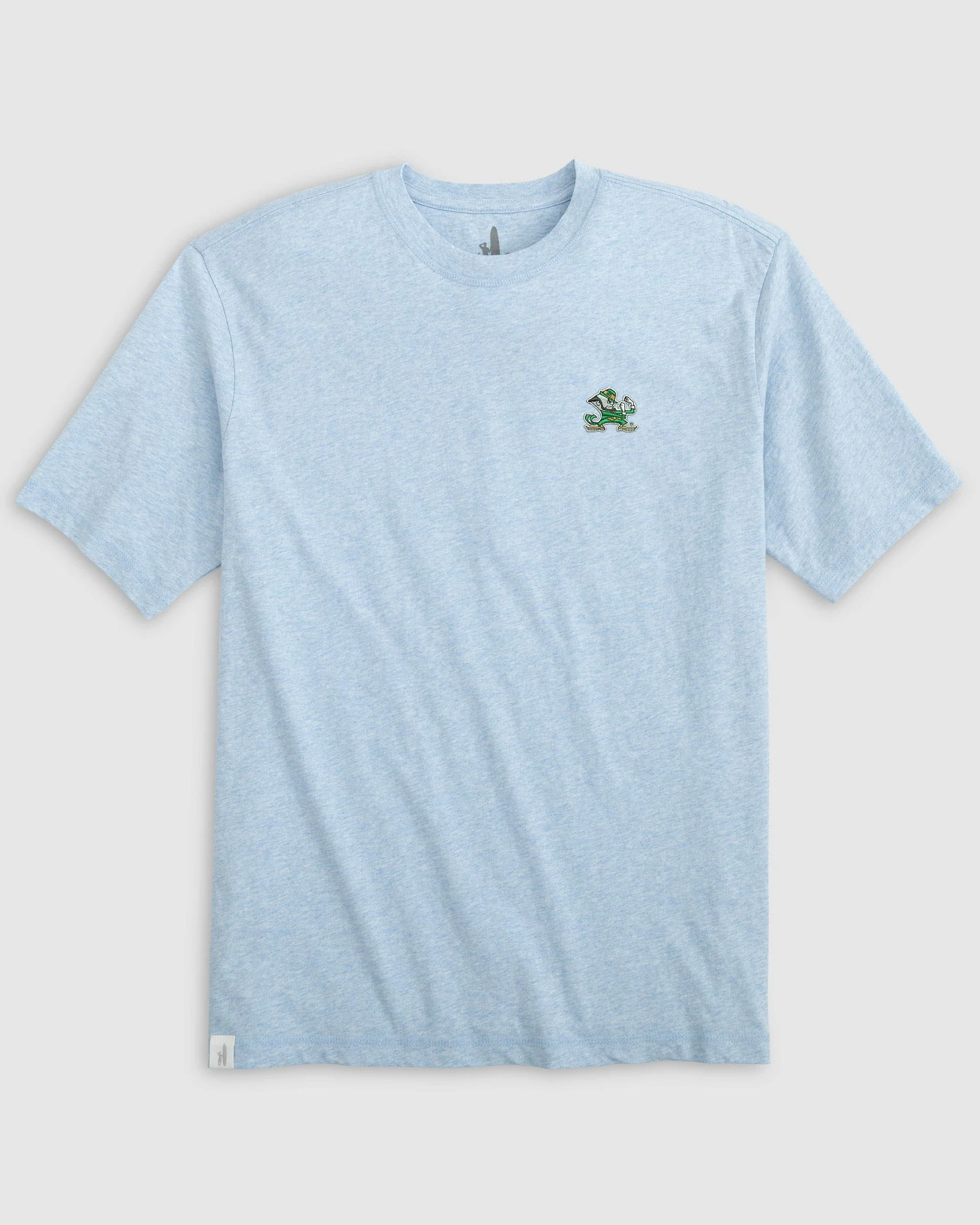 Notre Dame Heathered Spencer Cotton T-Shirt - Leprechaun Logo