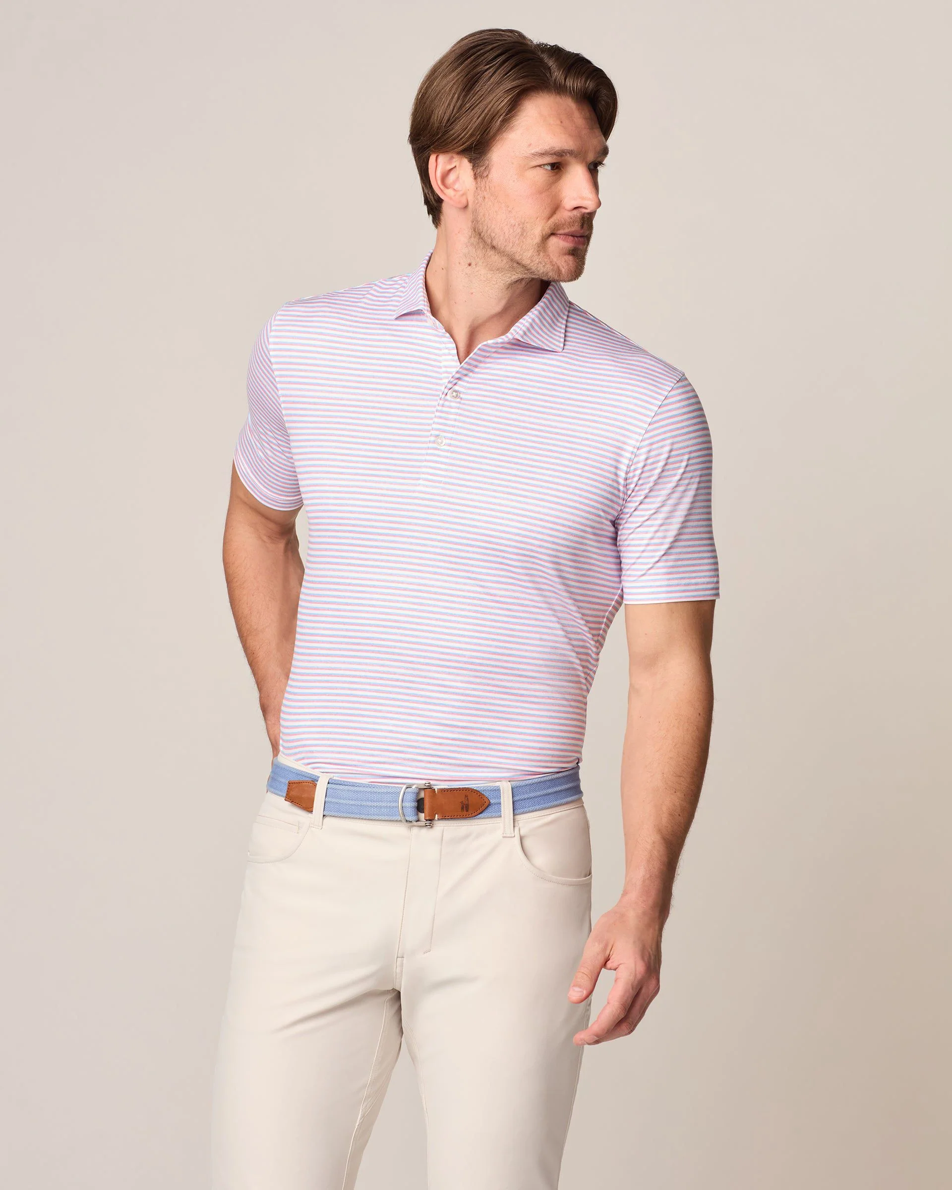 Featherweight Performance Polo - Warwick Stripe