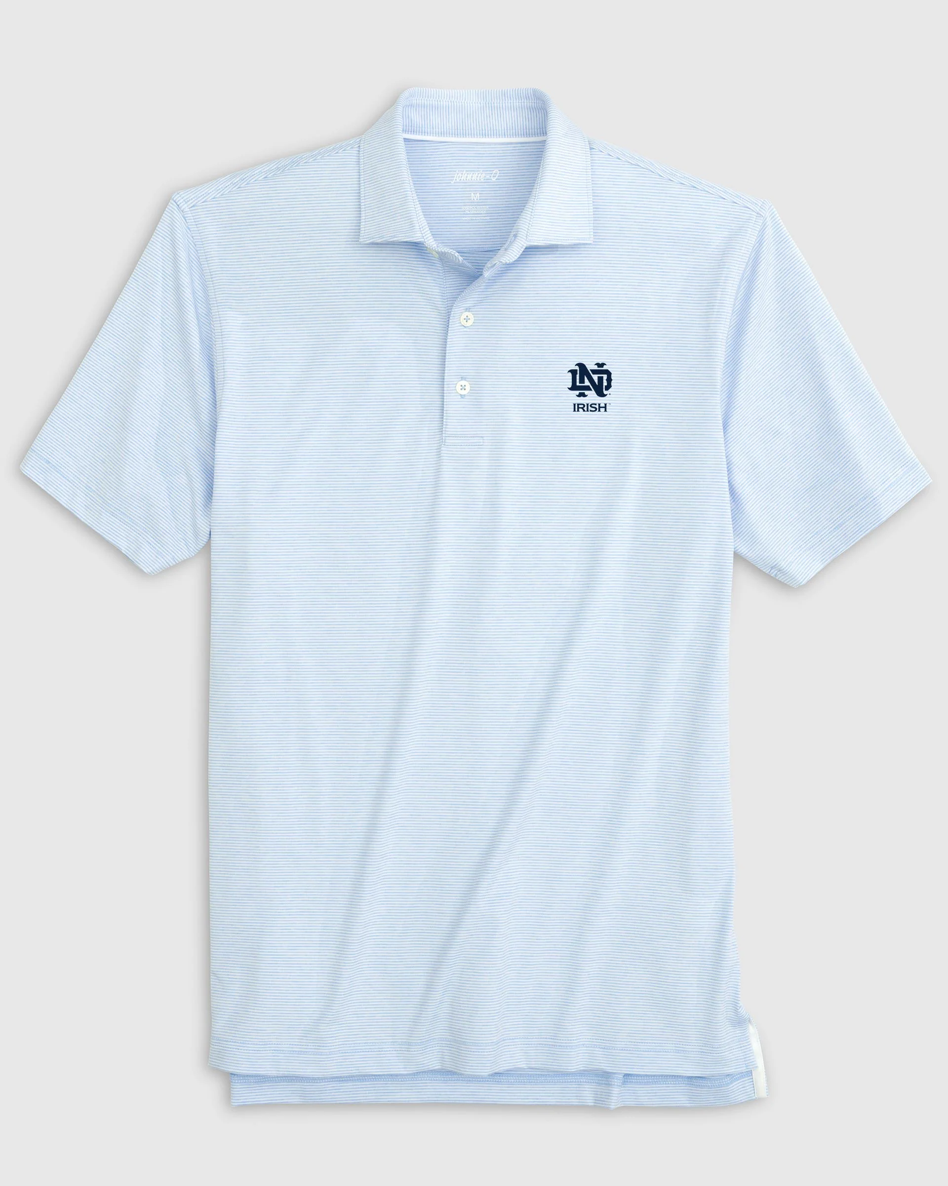Notre Dame Lyndon Striped Jersey Performance Polo - Vintage Logo