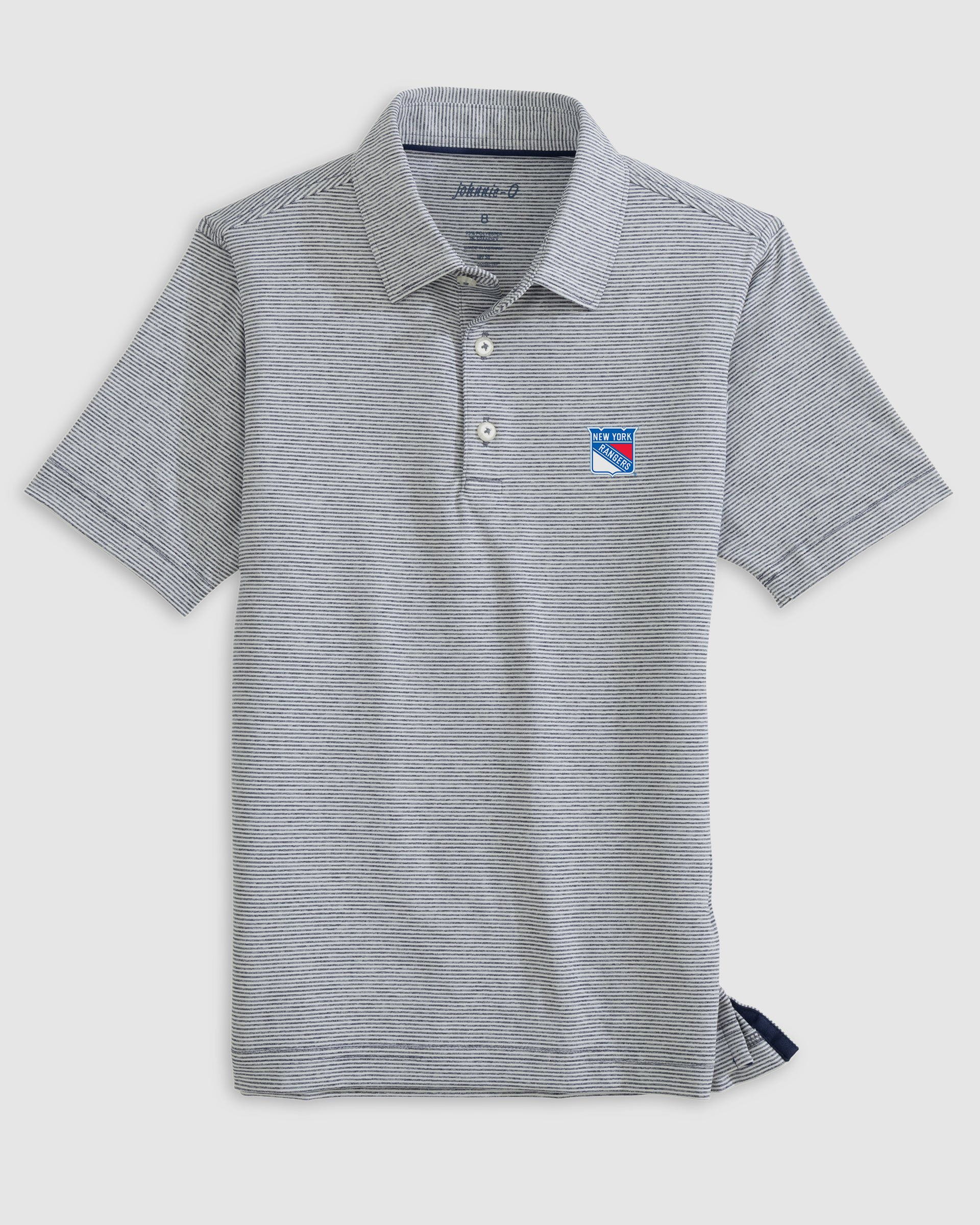 New York Rangers Lyndonn Jr. Striped Jersey Performance Polo