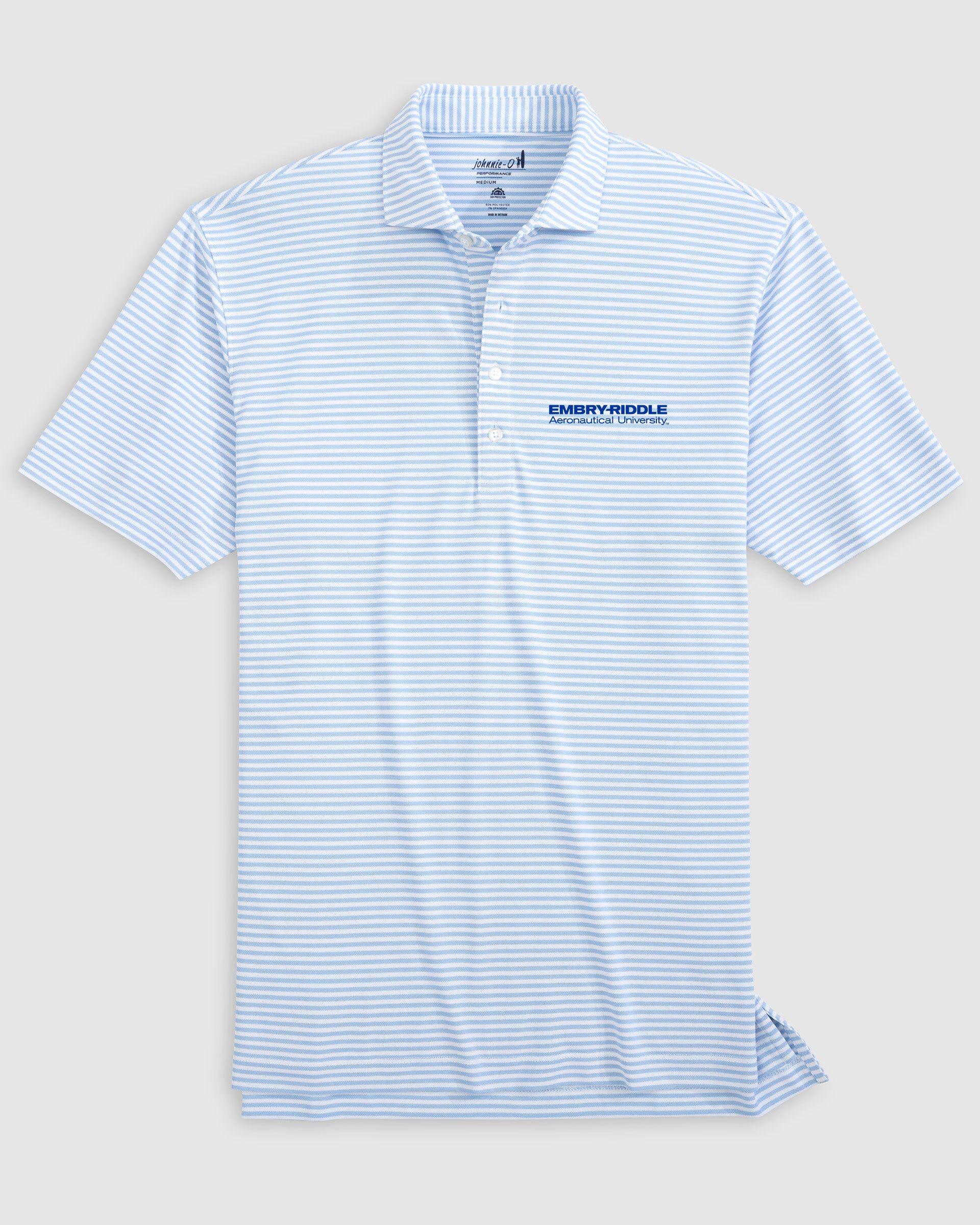 Embry-Riddle Stetsons Striped Performance Mesh Polo