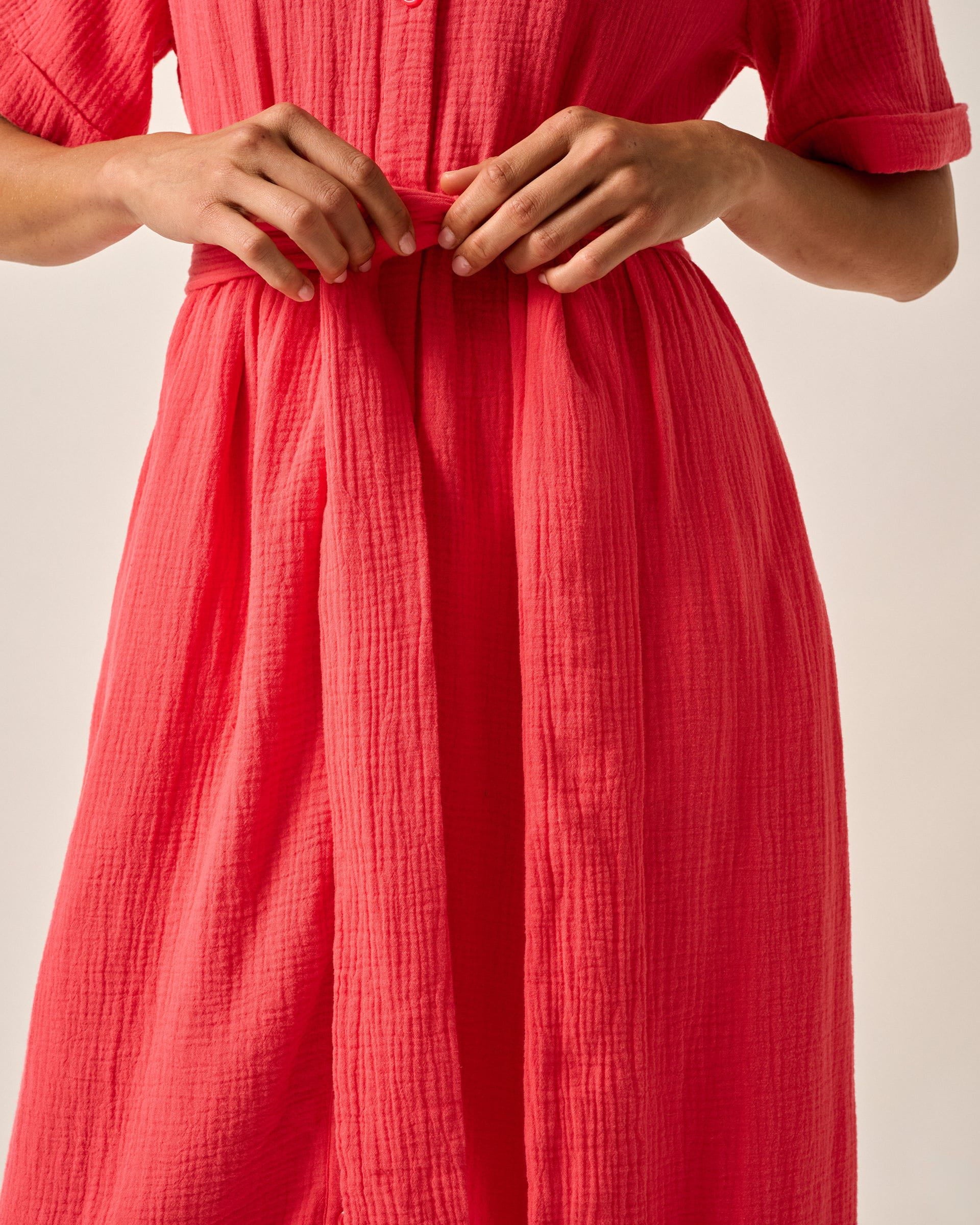 Julie Button Up Cotton Maxi Dress