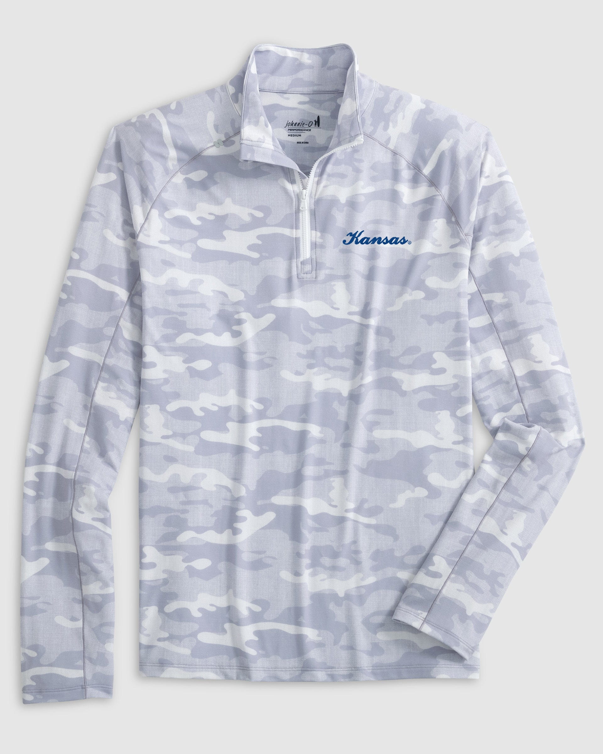 Kansas Patton Performance Camo 1/4 Zip - Script Logo