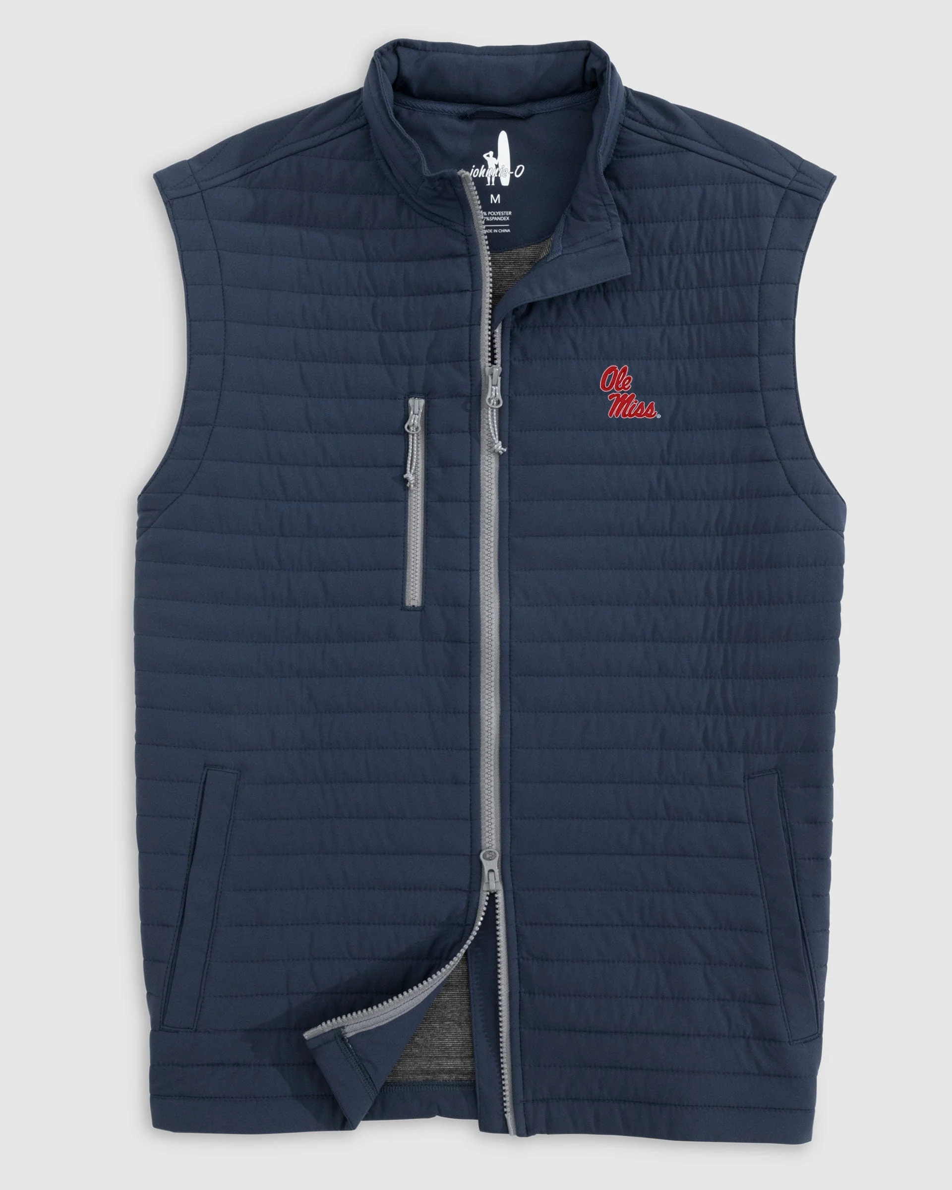 Ole Miss Crosswind Quilted Performance Vest - Stacked Logo