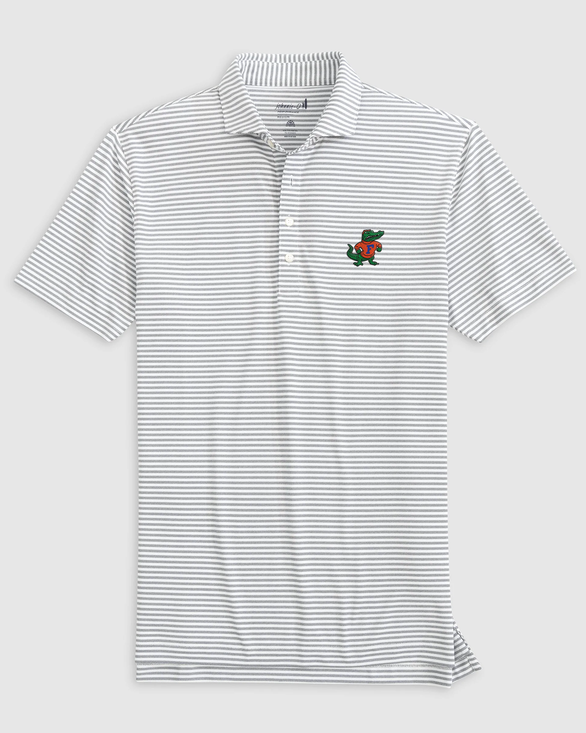 Florida Stetsons Striped Performance Mesh Polo - Vault Logo
