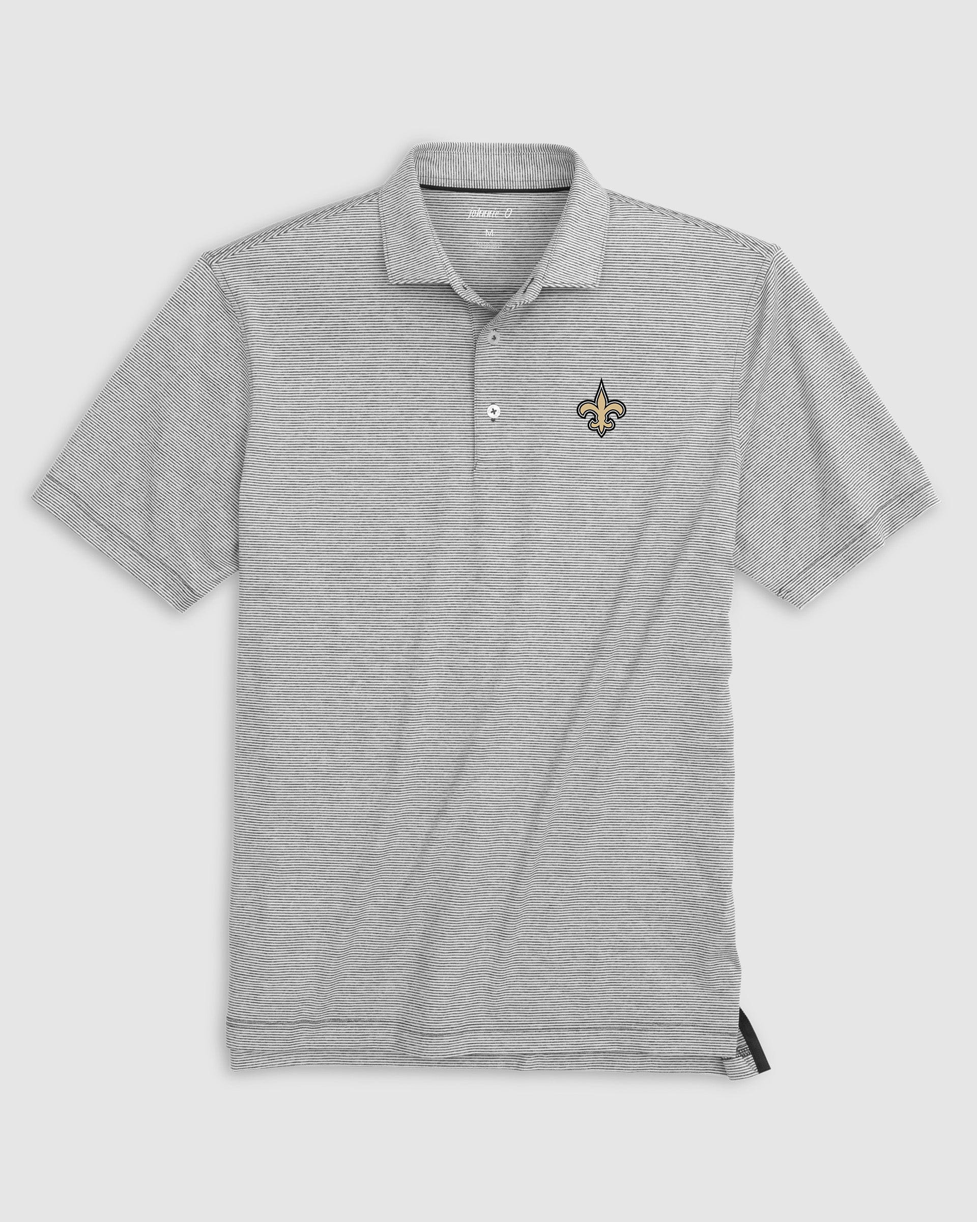New Orleans Saints Lyndonn Striped Performance Jersey Polo