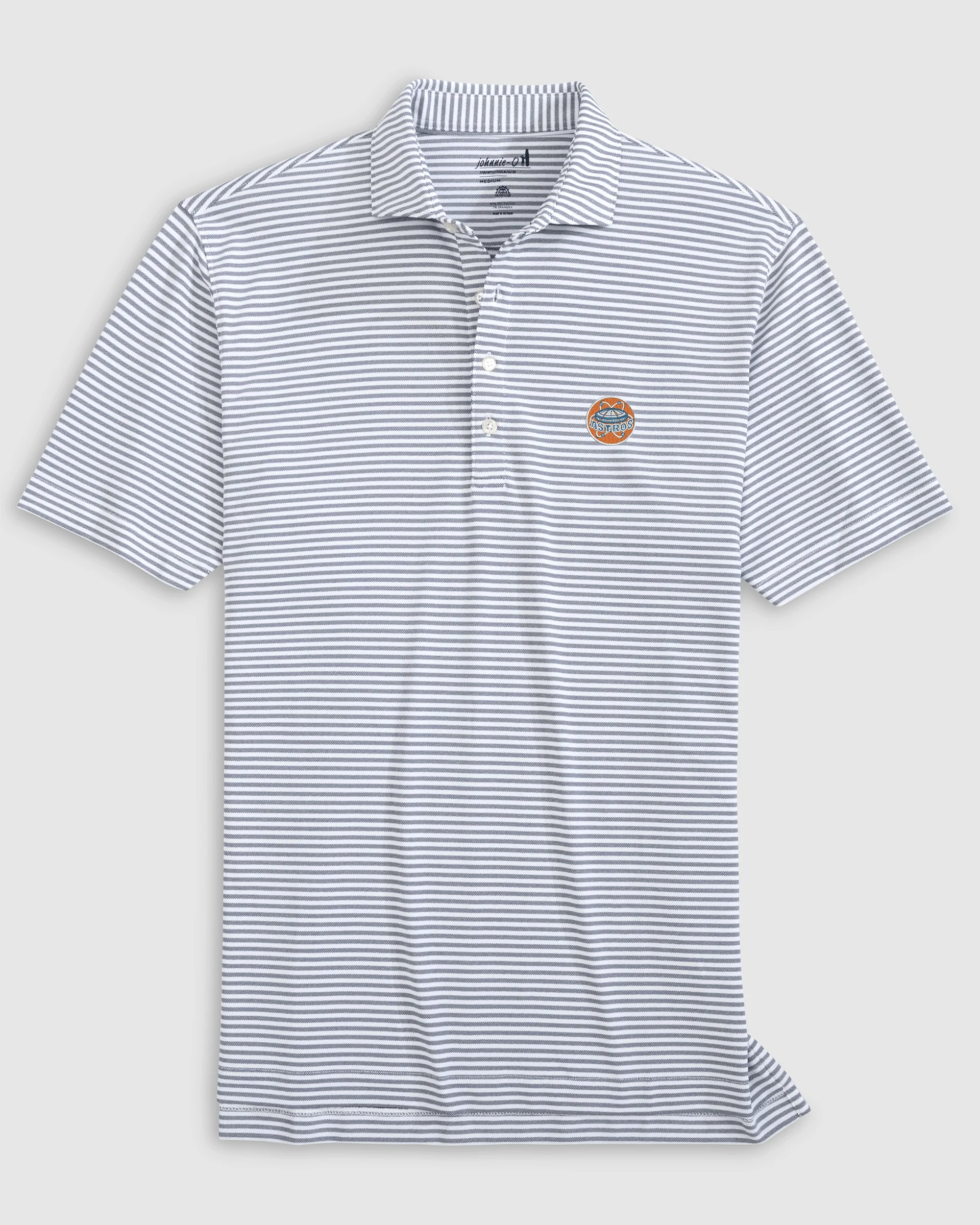 Houston Astros Stetsons Performance Mesh Polo - Cooperstown Logo
