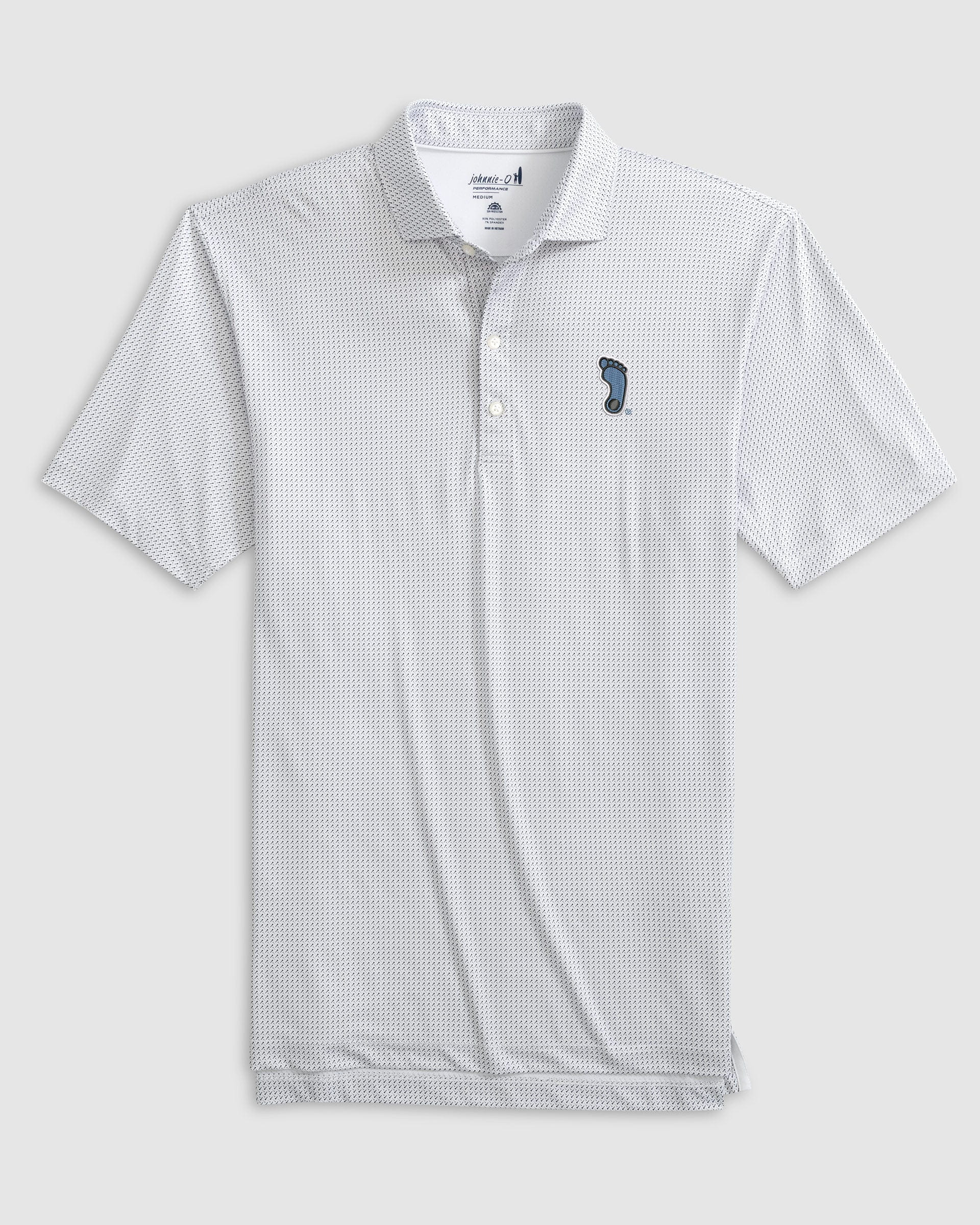 North Carolina Tee Time Printed Performance Jersey Polo - Tar Heel Logo