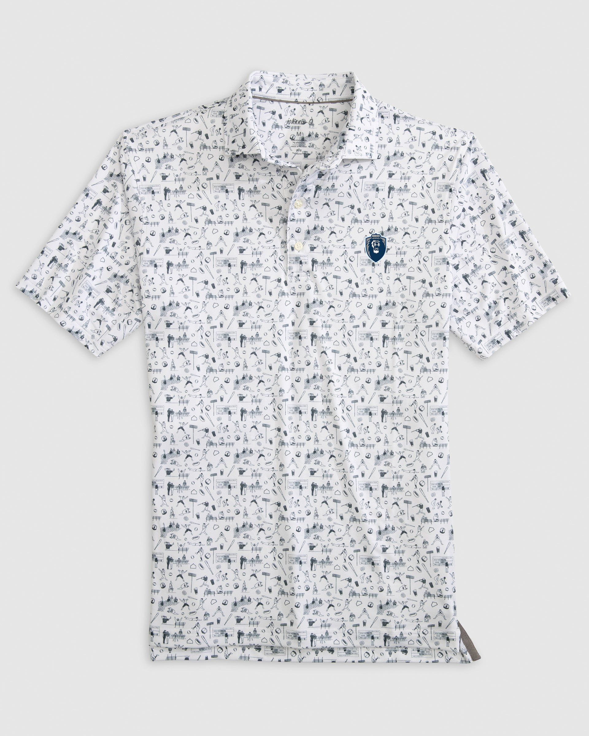 Old Dominion Ballpark Printed Performance Jersey Polo - Big Blue Logo