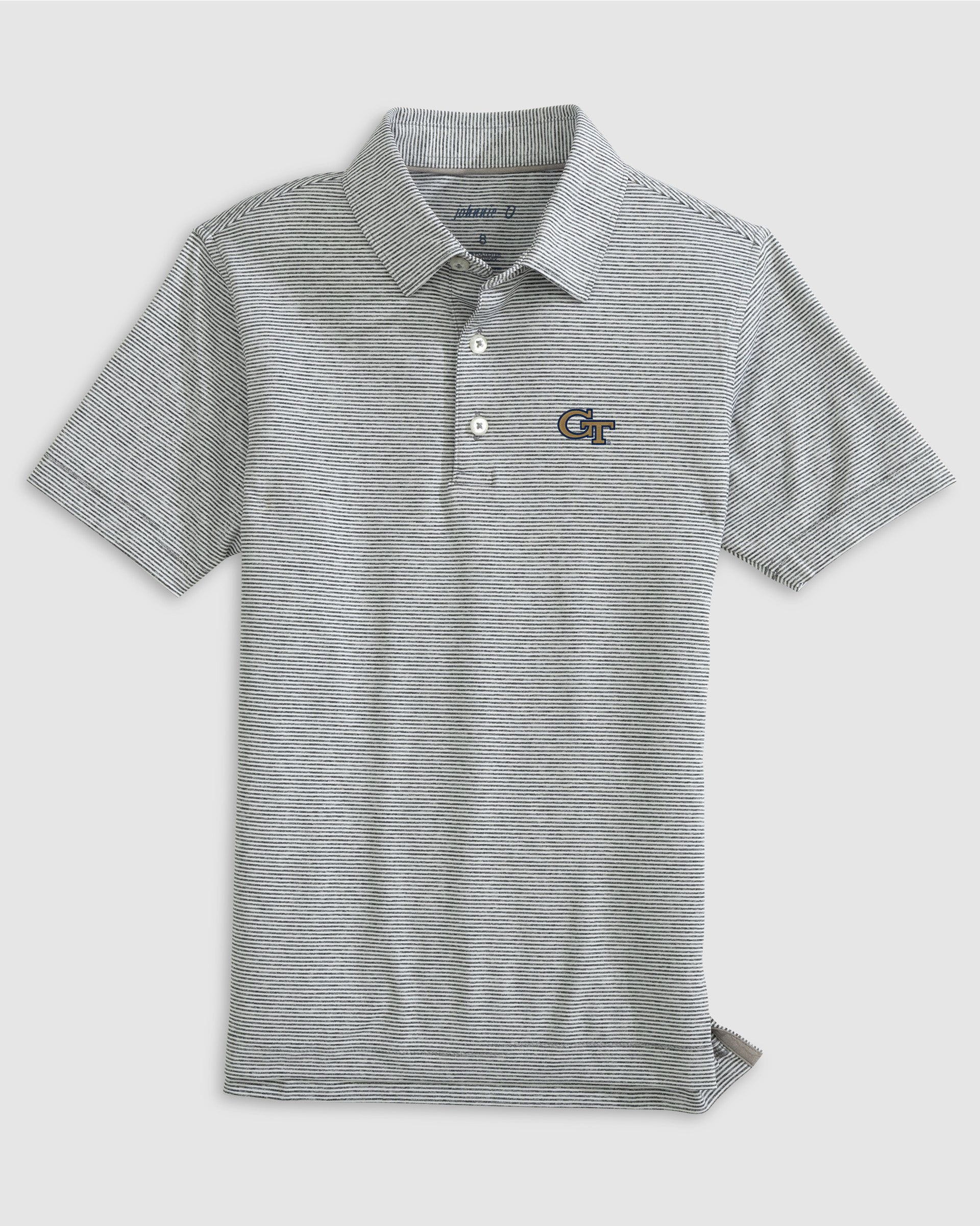 Georgia Tech Lyndonn Jr. Striped Jersey Performance Polo